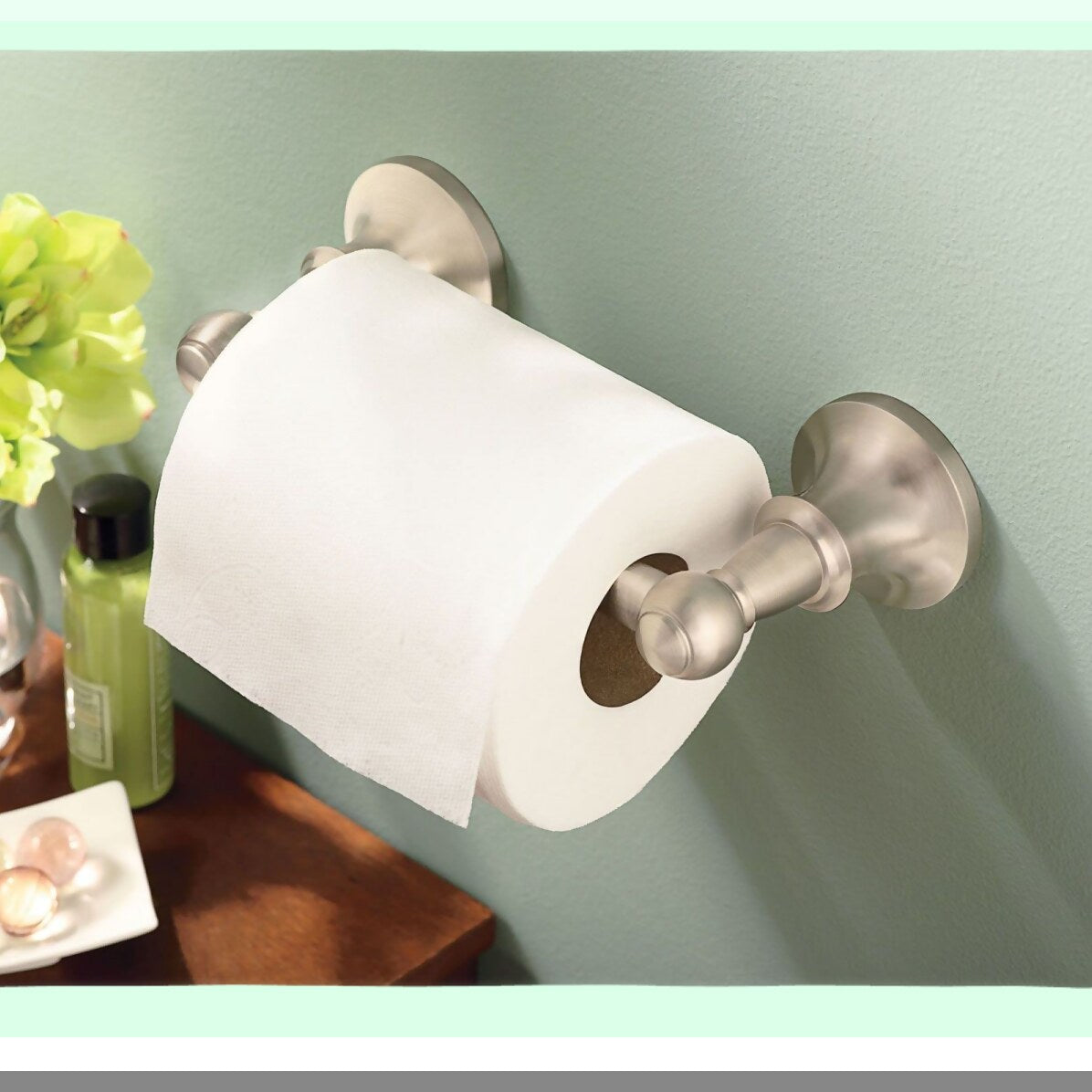 Double Post Pivoting Toilet Paper Holder Chrome