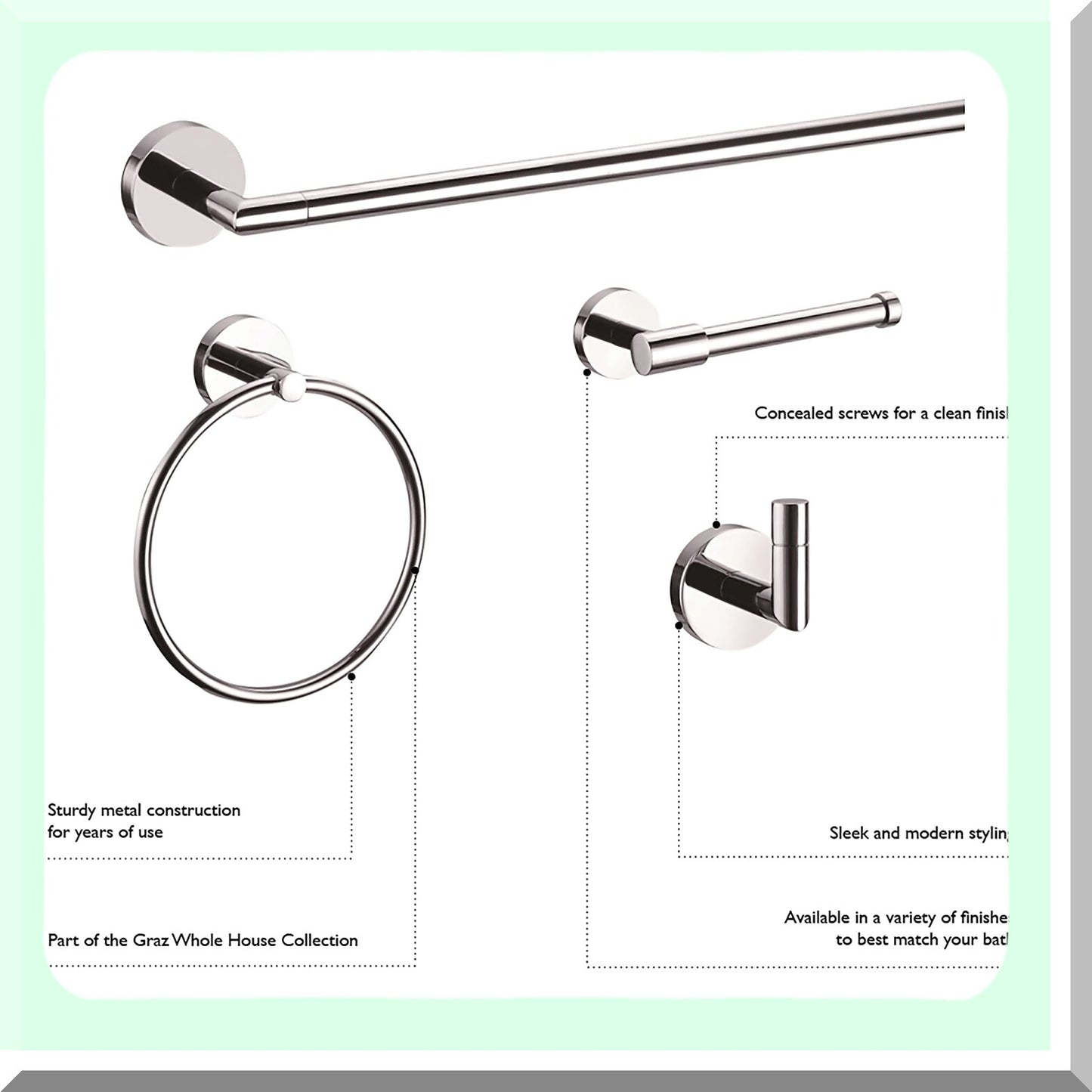 Graz Polished Chrome Toilet Paper Holder