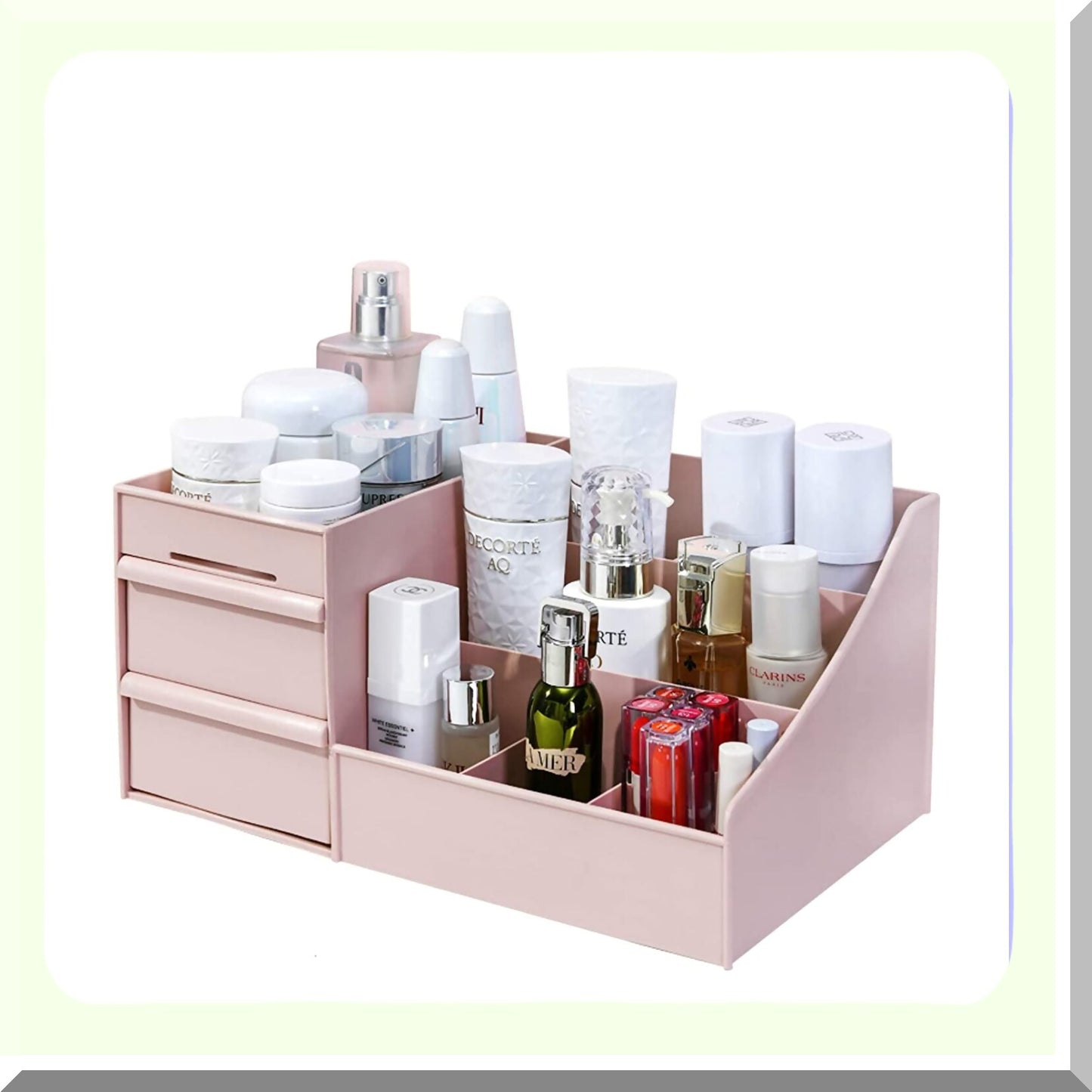 Makeup Desk Organizer with Drawers, 7 Compartments