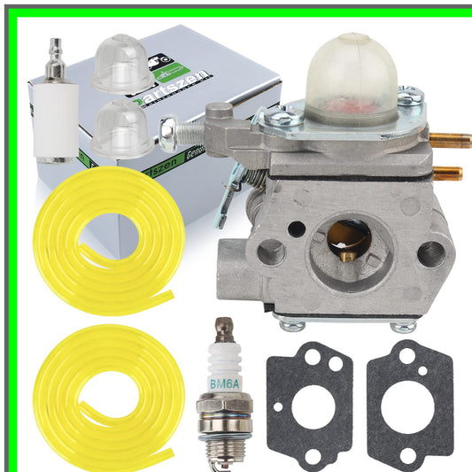 Carburetor Kit for Bolens String Trimmers with Spark Plug and Fuel Hose