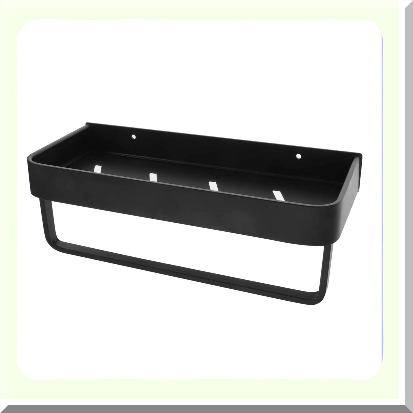 Black Aluminum Wall Towel Storage Rack 30cm
