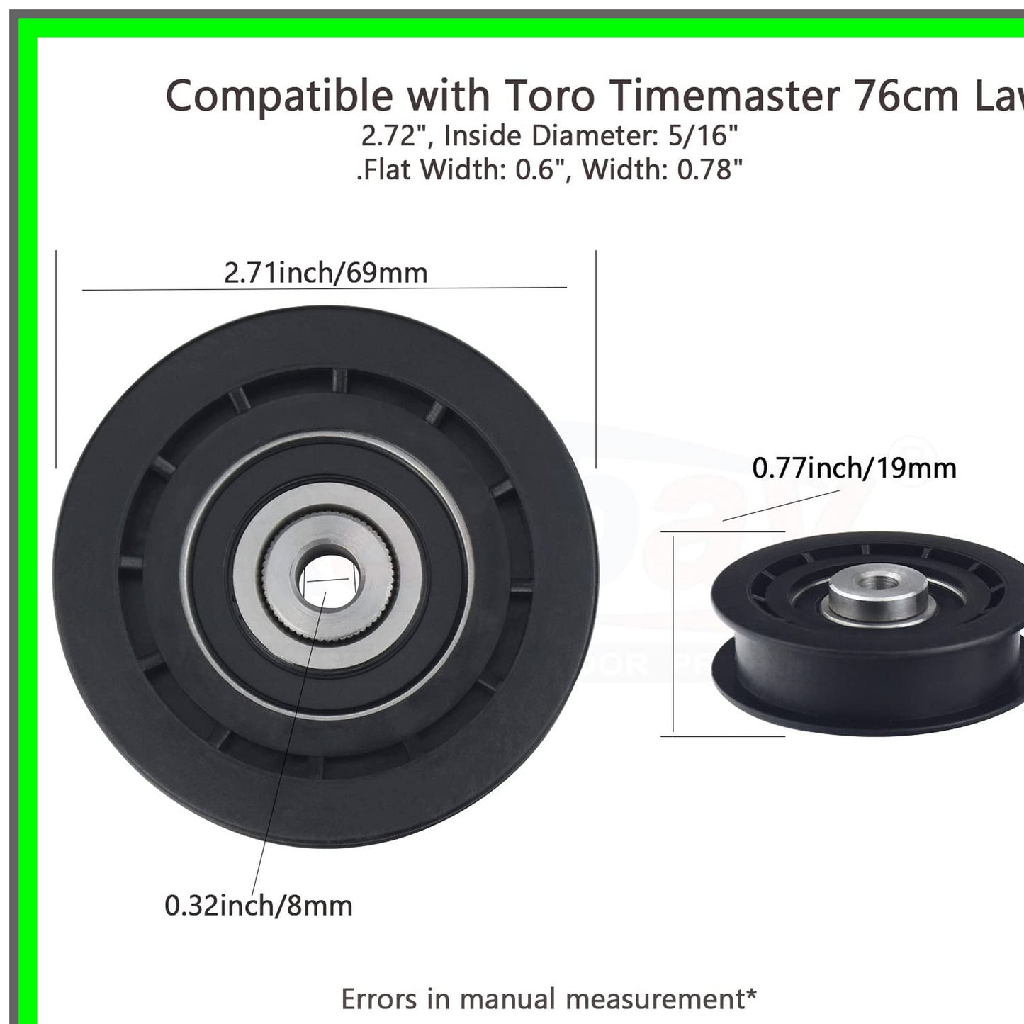 Idler Pulley Set for Toro Time Master and Exmark 30" Walk-Behind Mowers