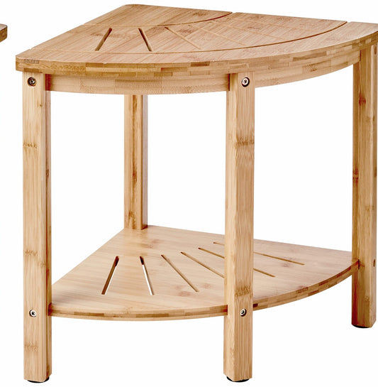 Bamboo Spa Corner Seat Shower Bench
