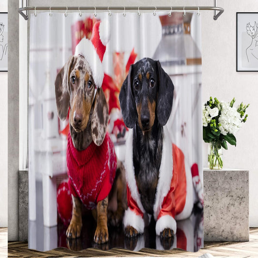 Dog Cat Decorative Shower Curtain 72x72 inch