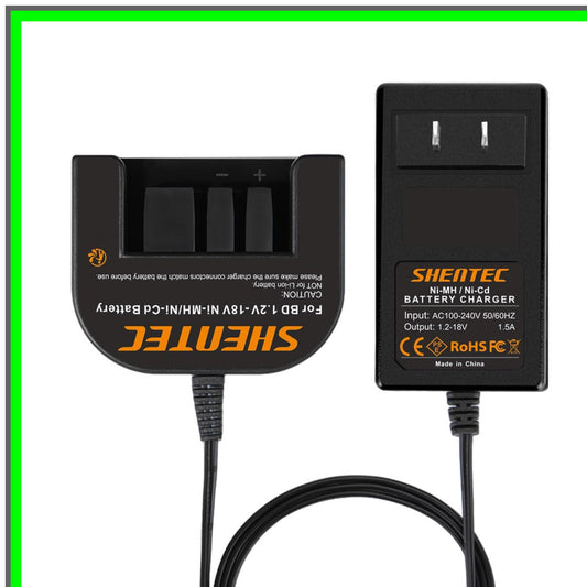 Versatile 1.2V-18V Battery Charger for Black and Decker Slide Style Batteries