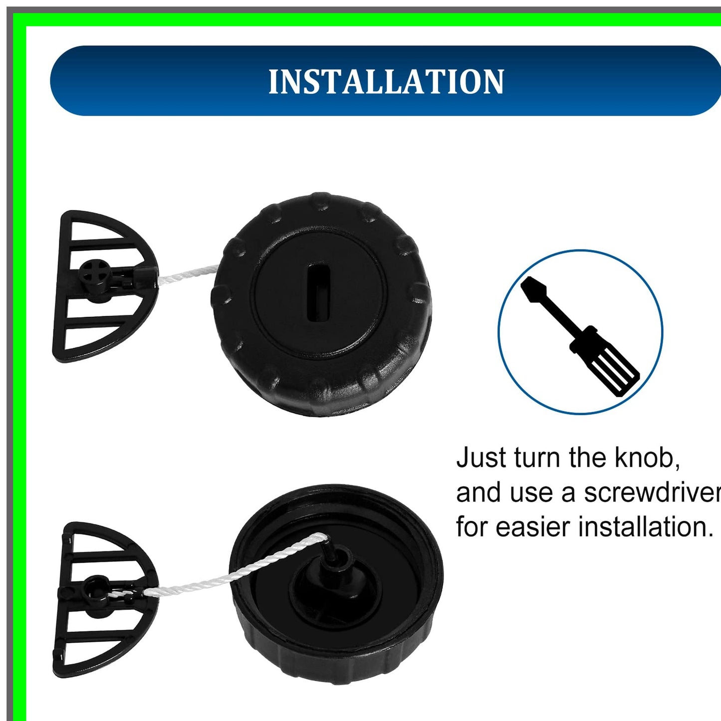 Stihl Chainsaw Gas Cap Replacement 1130 350 0500, 2 Pack Fuel Filler
