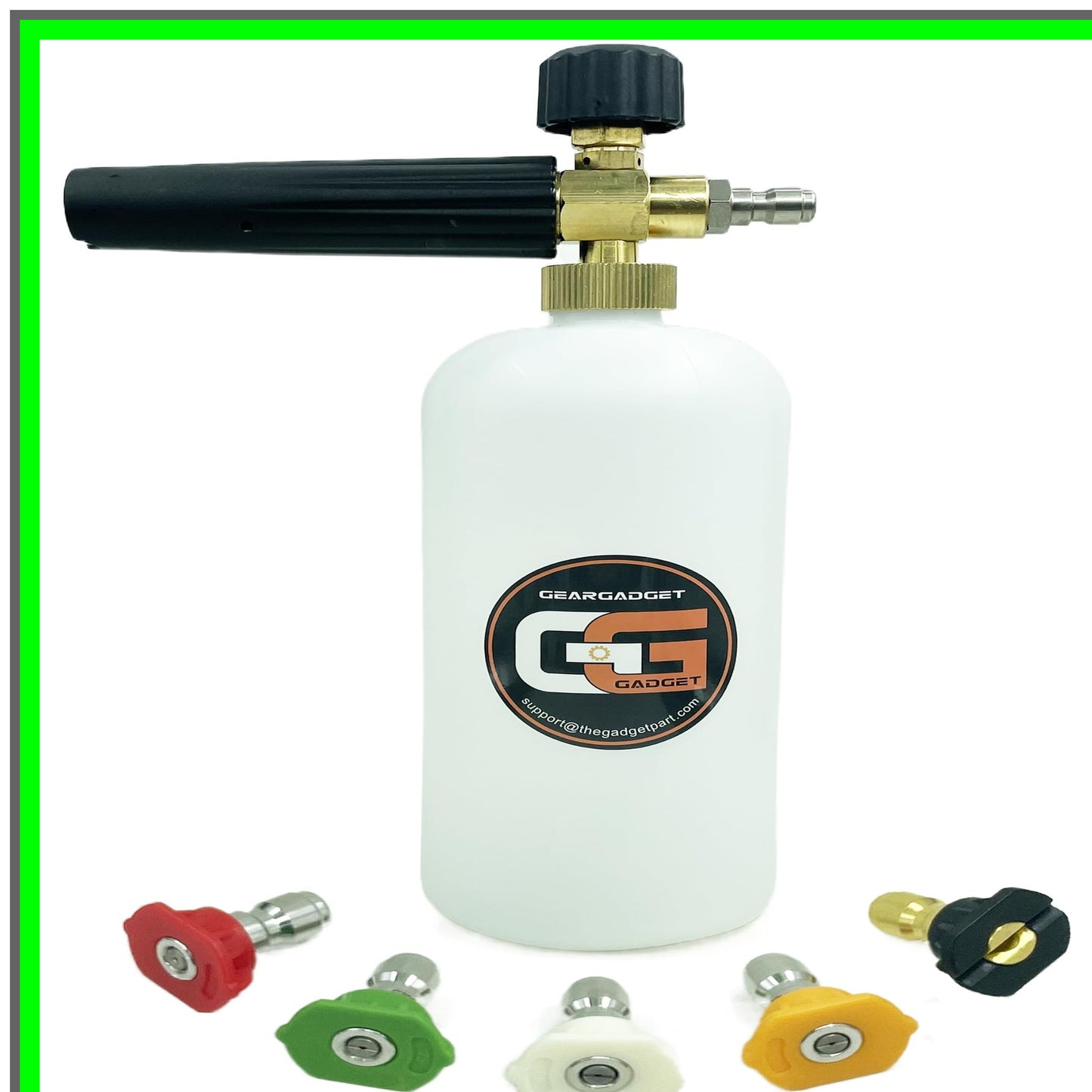 Foam Cannon Pro with Quick Connector and 5 Nozzle Tips for Pressure Washers