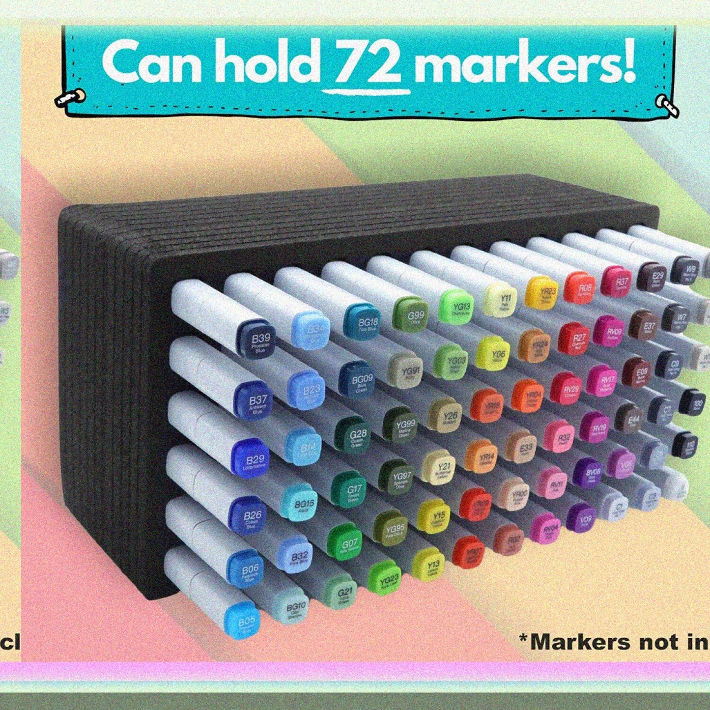 Marker Storage Tray Organizer for 72 Markers