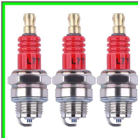 3 Pack L7T Spark Plugs for 2-Stroke Small Engine Chainsaws and Trimmers