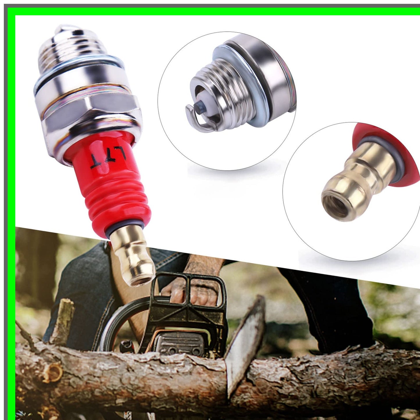 3 Pack L7T Spark Plugs for 2-Stroke Small Engine Chainsaws and Trimmers