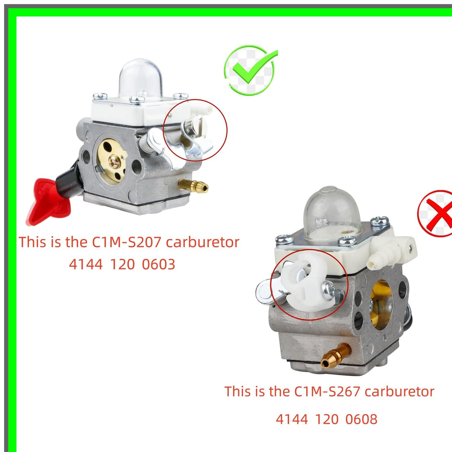 Stihl Trimmer Carburetor Kit Replacement for C1M-S207 FS56 FS40 FS70