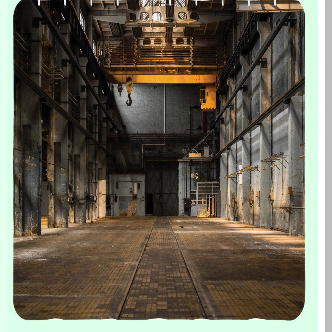 Industrial Shower Curtain 69x70 Inches Yellow Grey
