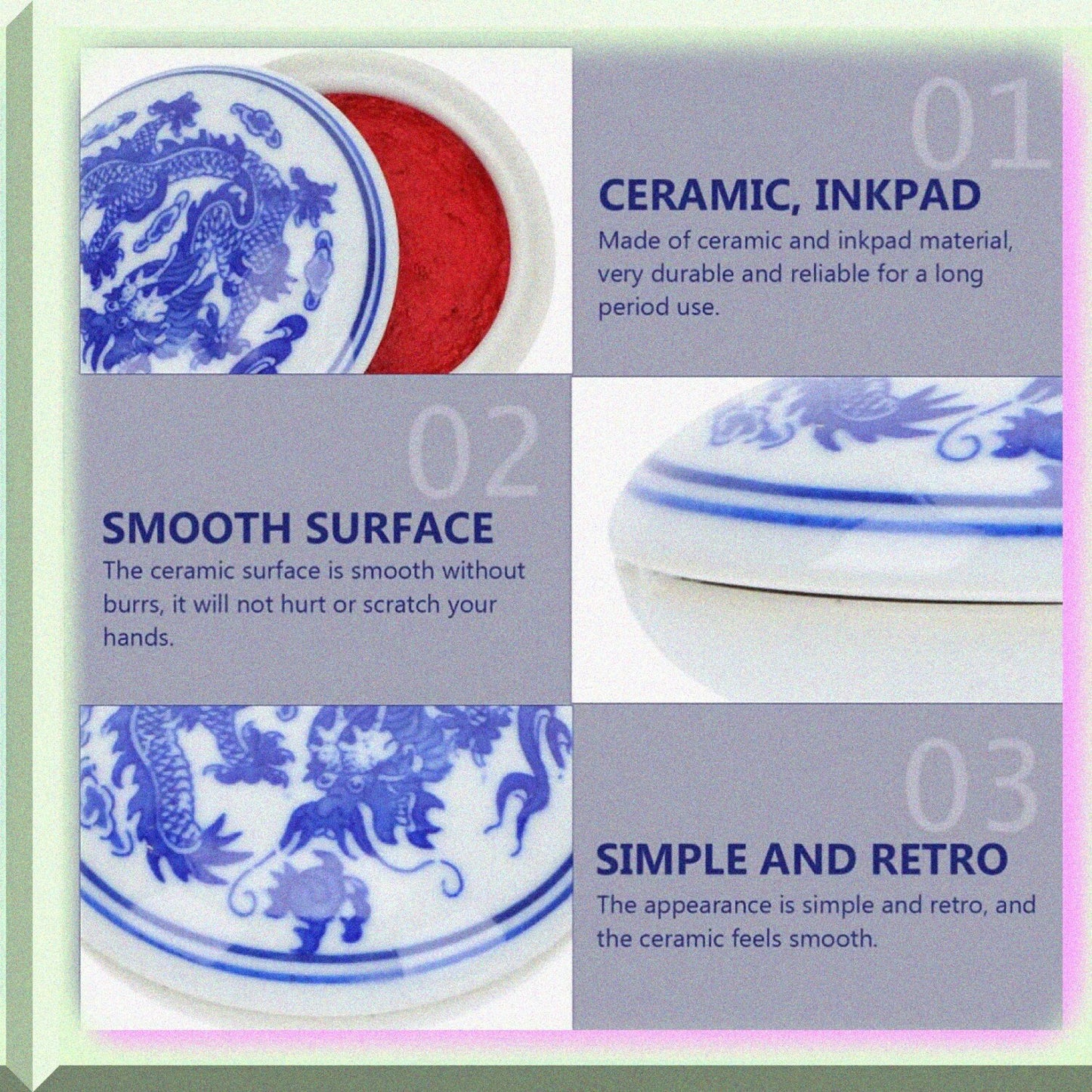 Chinese Yinni Pad Red Inkpad Calligraphy Stamp Seal Painting 4pcs