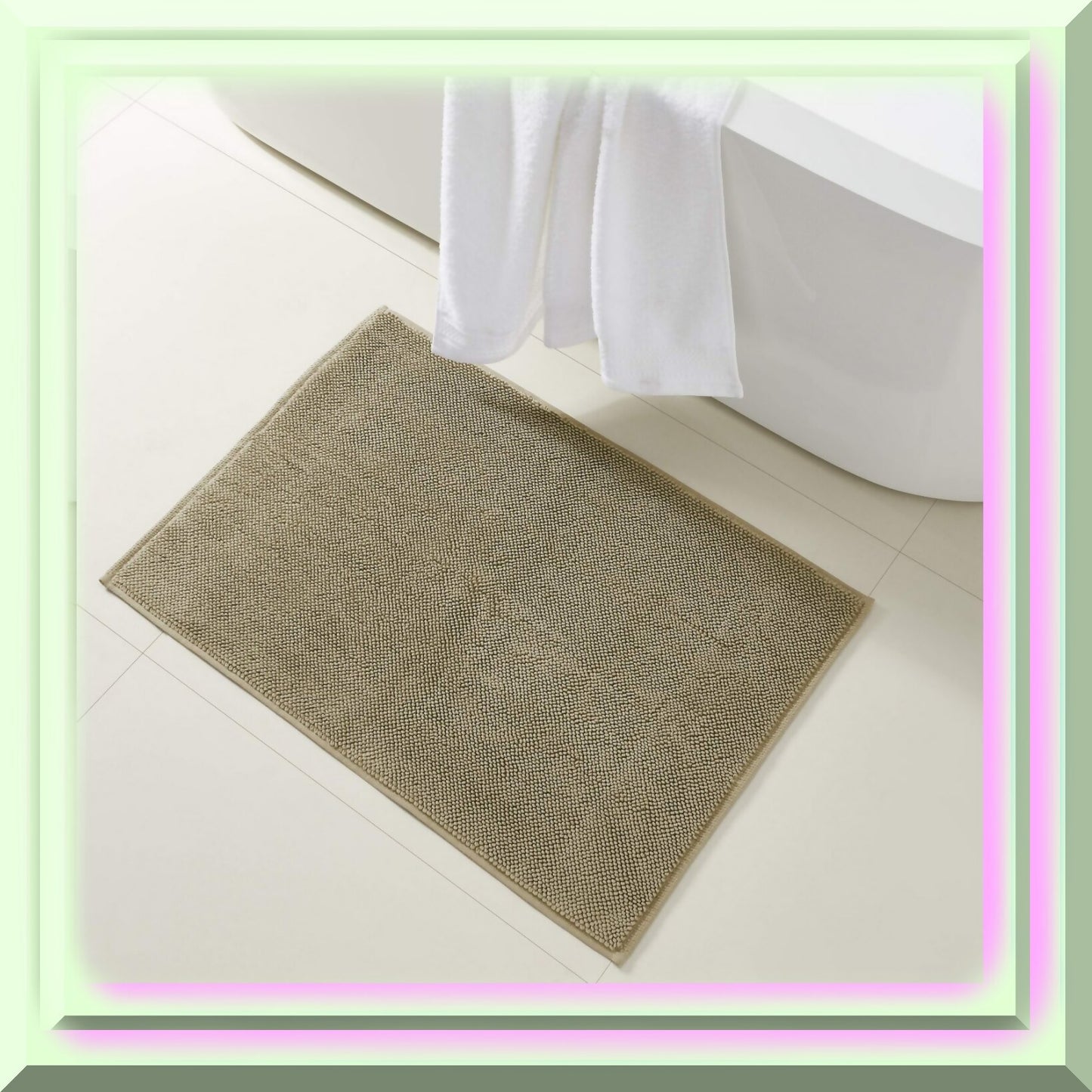 Turkish Cotton Bath Rug Oatmeal