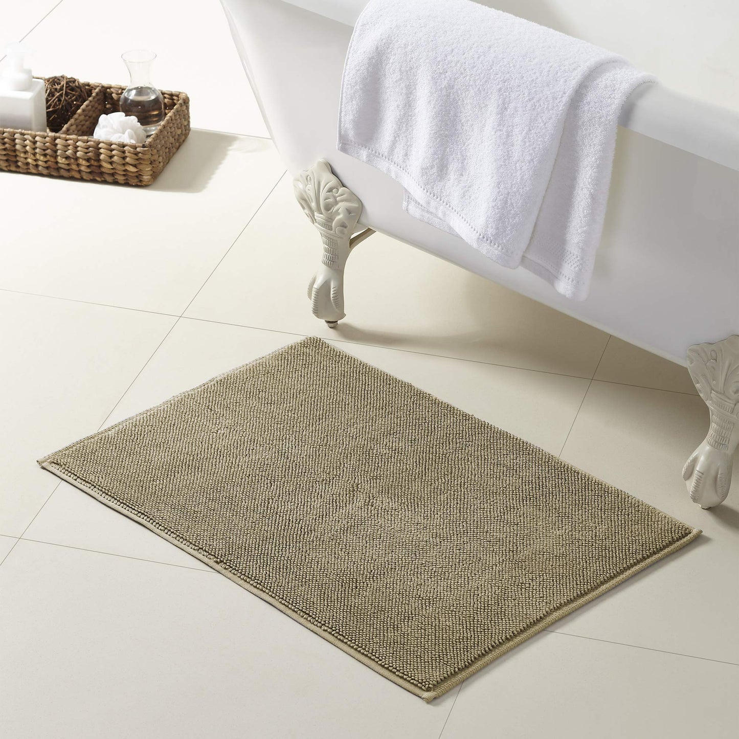 Turkish Cotton Bath Rug Oatmeal