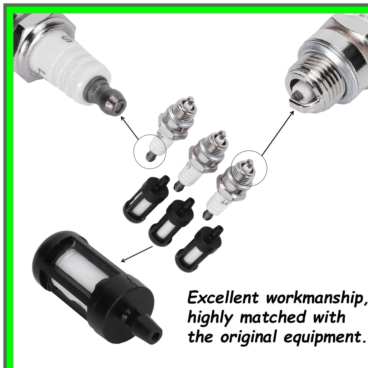 STIHL MS180 MS170 Chainsaw Air Fuel Filter Spark Plug Replacement Kit