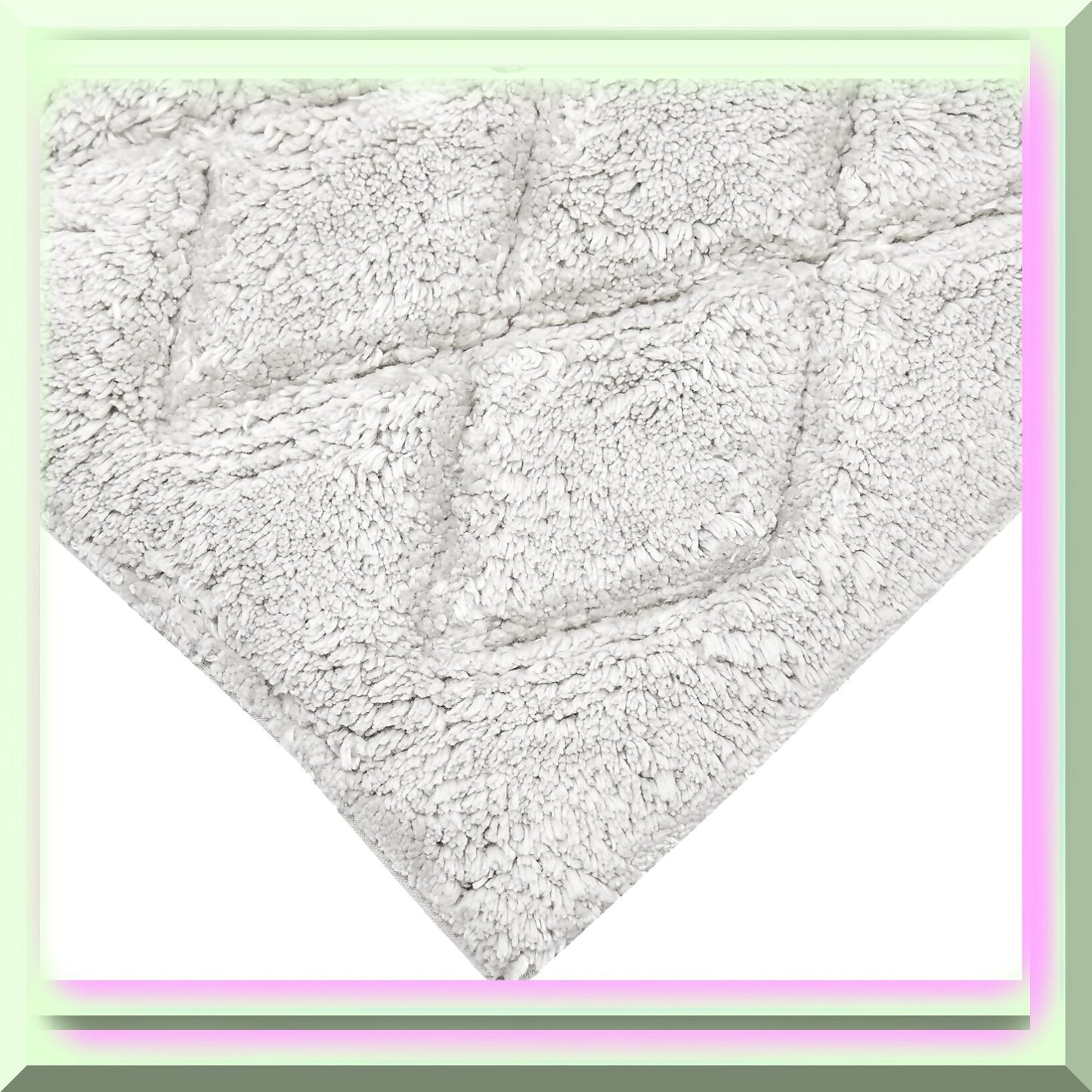 Bathroom Rug Set, Grey, 2 Pieces