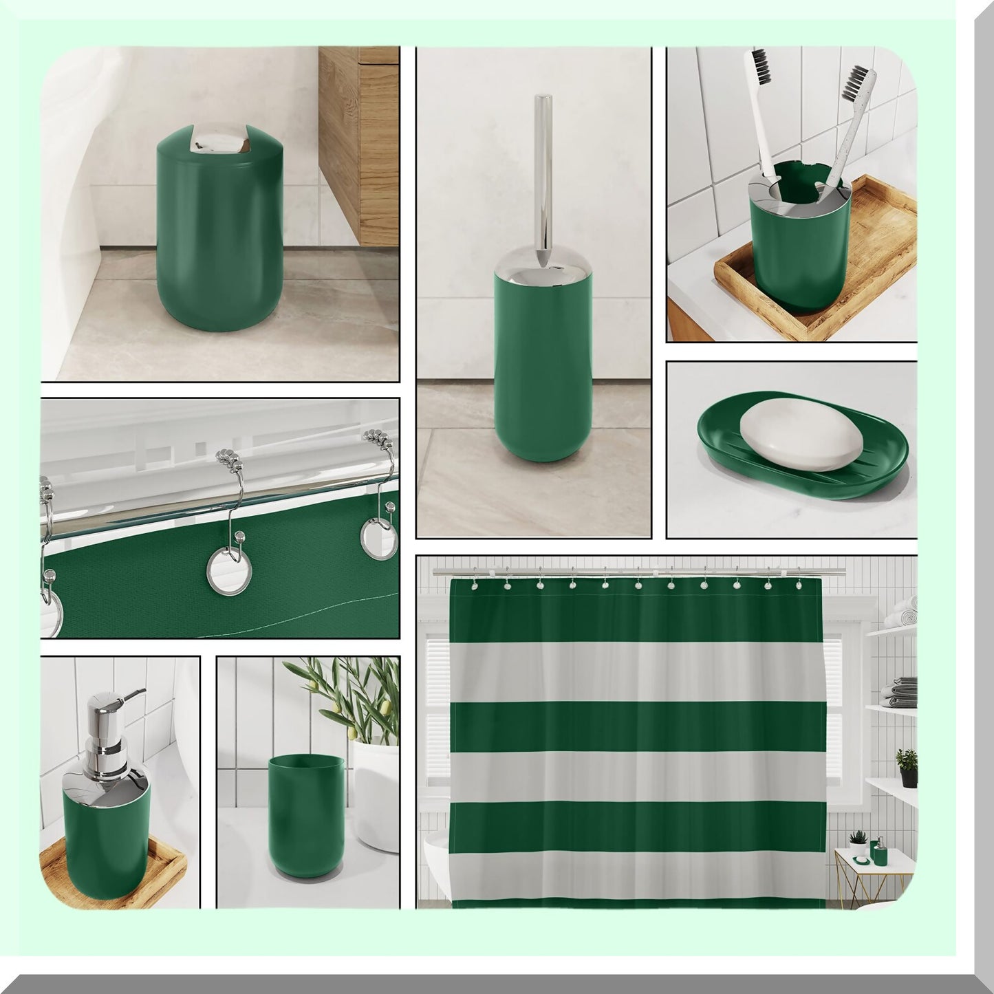 Green Bathroom Accessories Set 20PC