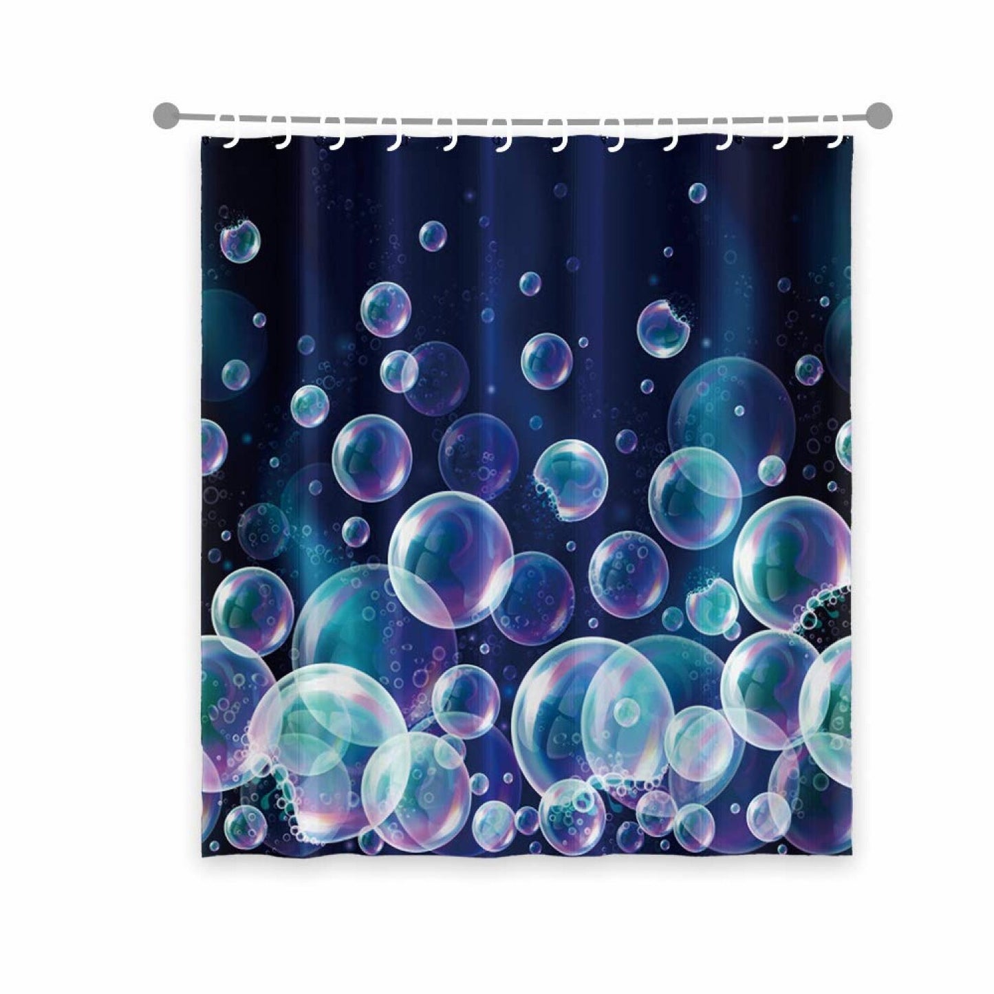 Colorful Bubbles Shower Curtain 72x96 inch Waterproof Fabric