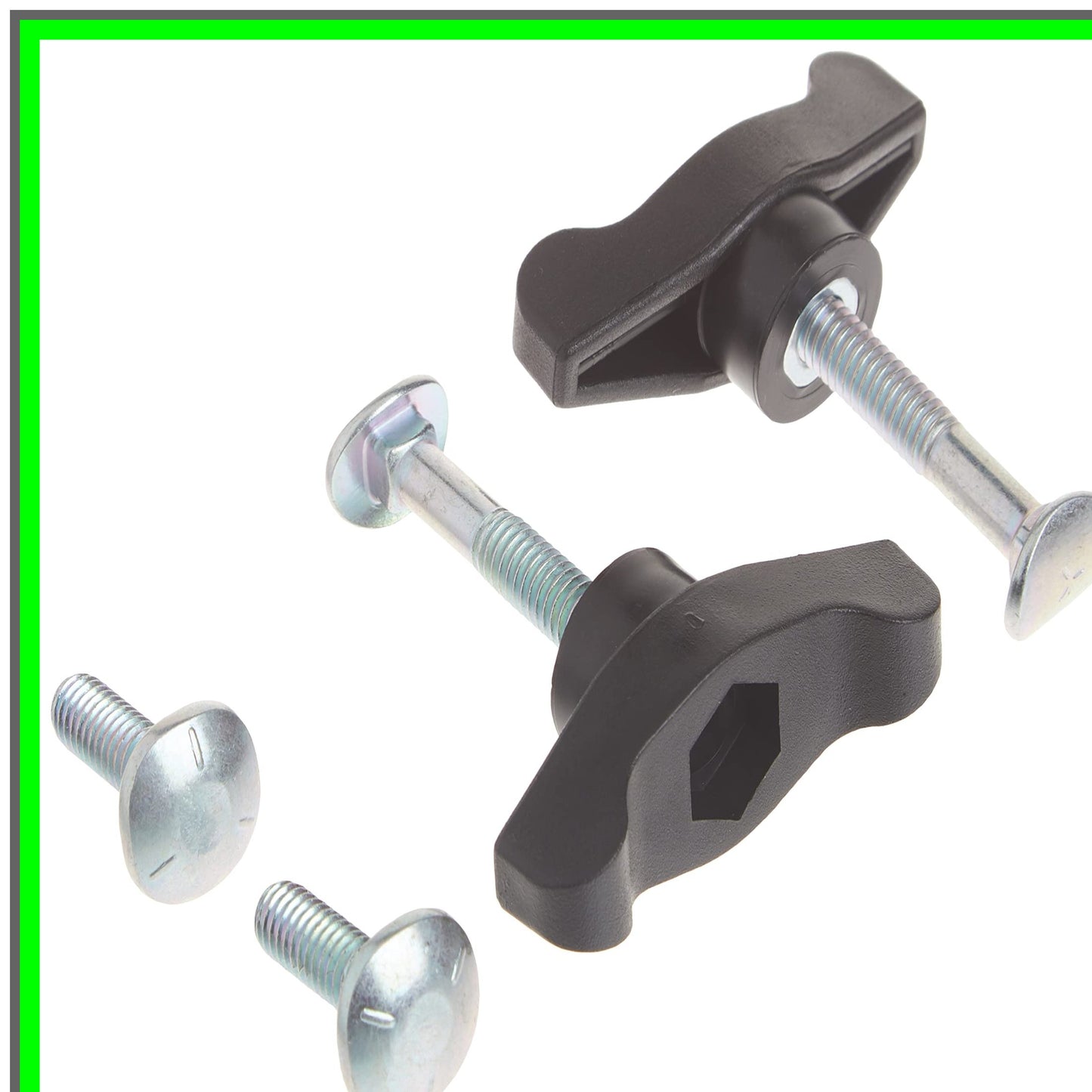 Universal T-Handle Bolt Set with 4 Bolts and 2 Ergonomic Handles