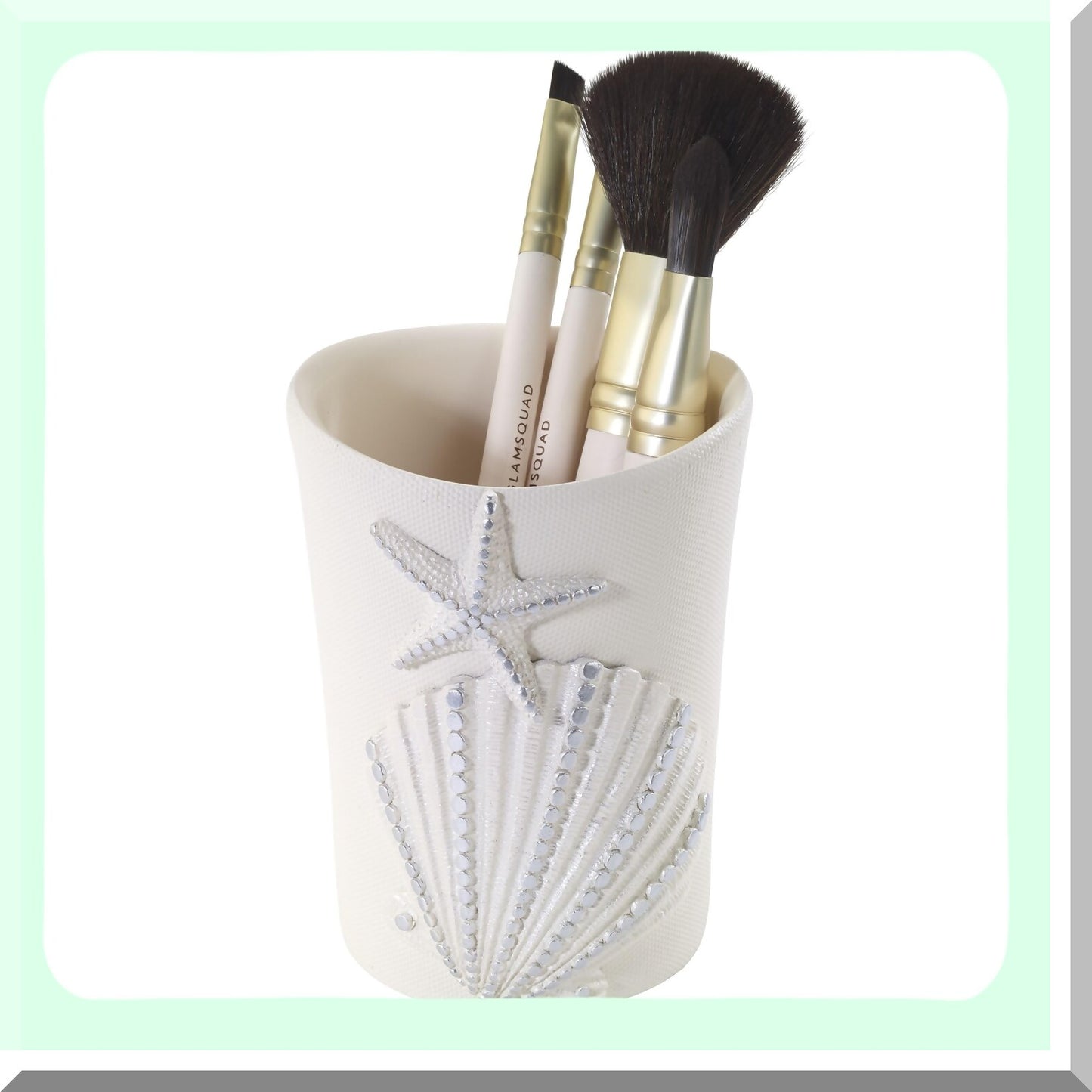 Seashell Inspired Bathroom Tumbler and Organizer