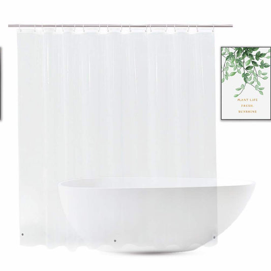 Extra Wide Clear Vinyl Shower Curtain Liner 108x72
