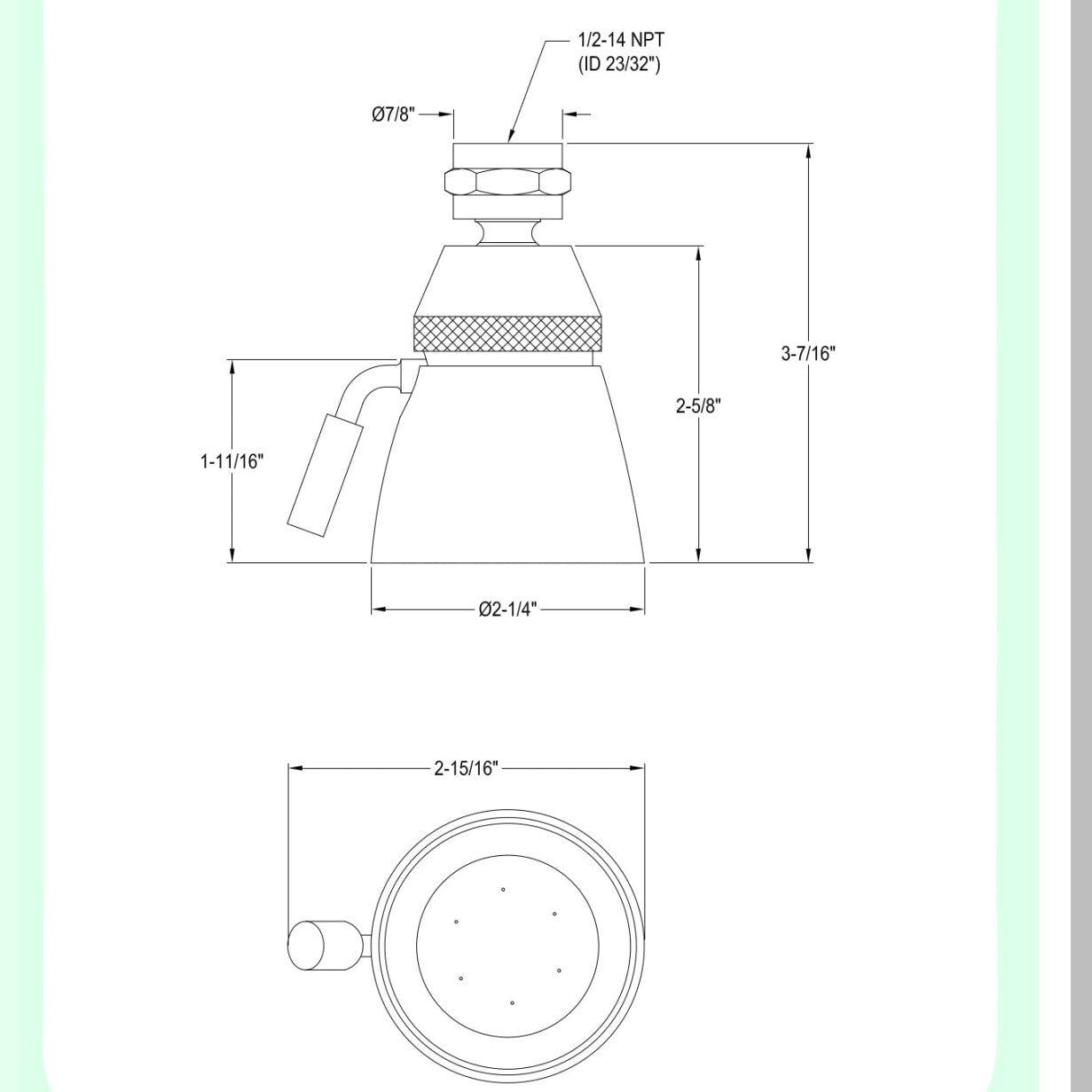 2-1/4-Inch Chrome Shower Head