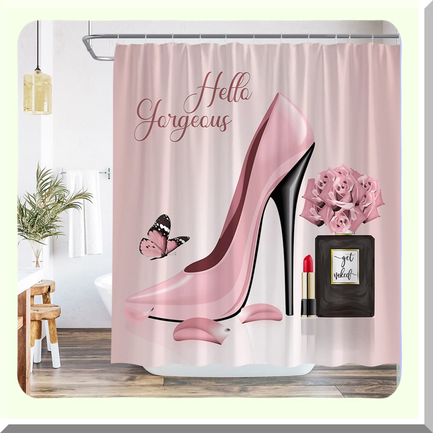 Fashion Girl Shower Curtain 70x70 Inches