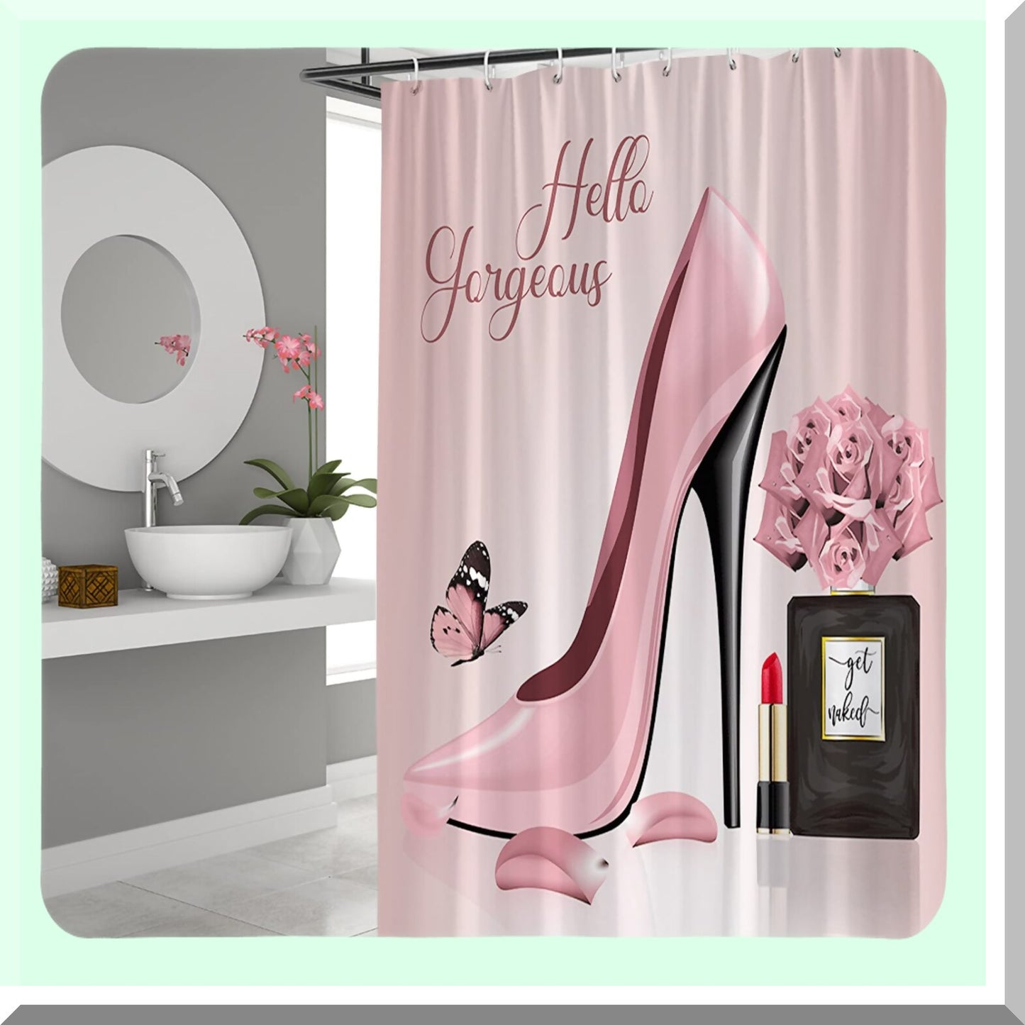 Fashion Girl Shower Curtain 70x70 Inches