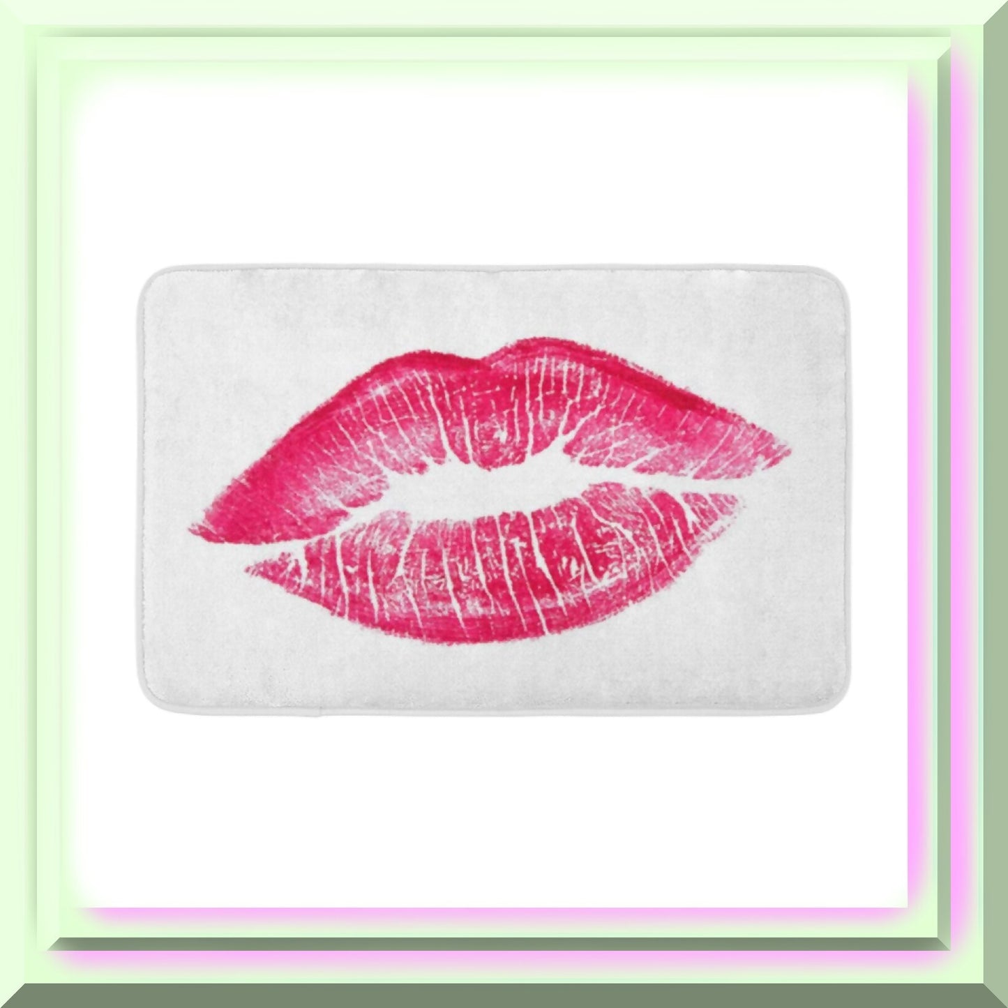 Pink Bath Mat 16x24 with Non Slip Backing
