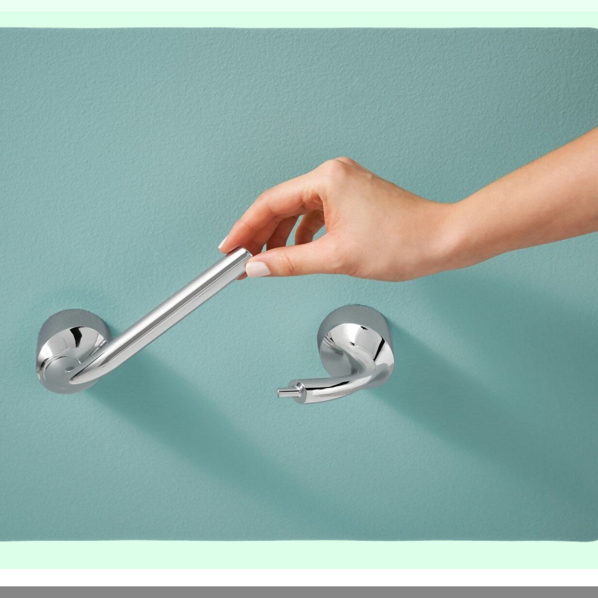 Idora Double Post Pivoting Toilet Paper Holder Chrome