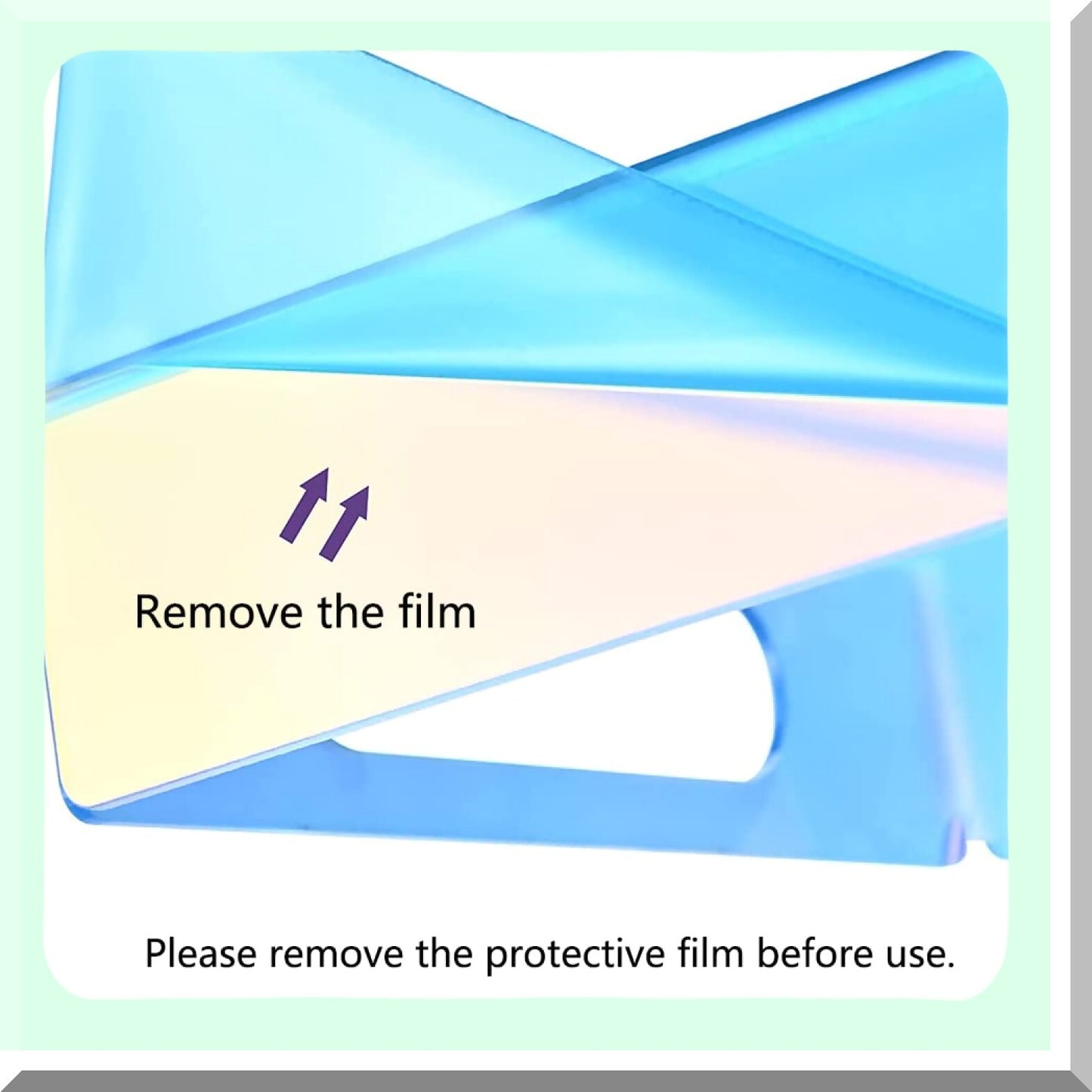 Acrylic Makeup Tray Iridescent Organizer 8.6x6.4x3.3 inch