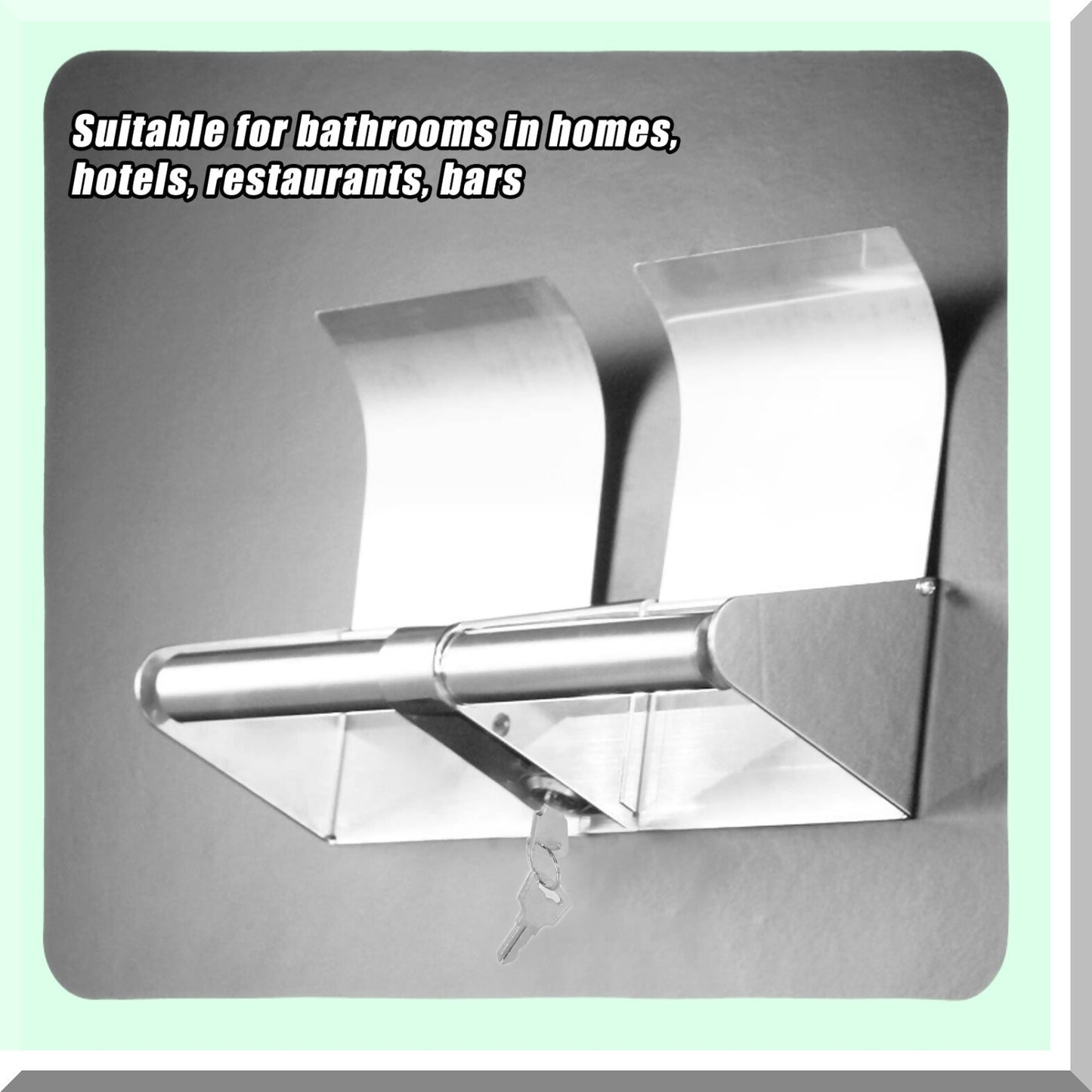 Double Stainless Steel Tet Paper Holder Wall Mount