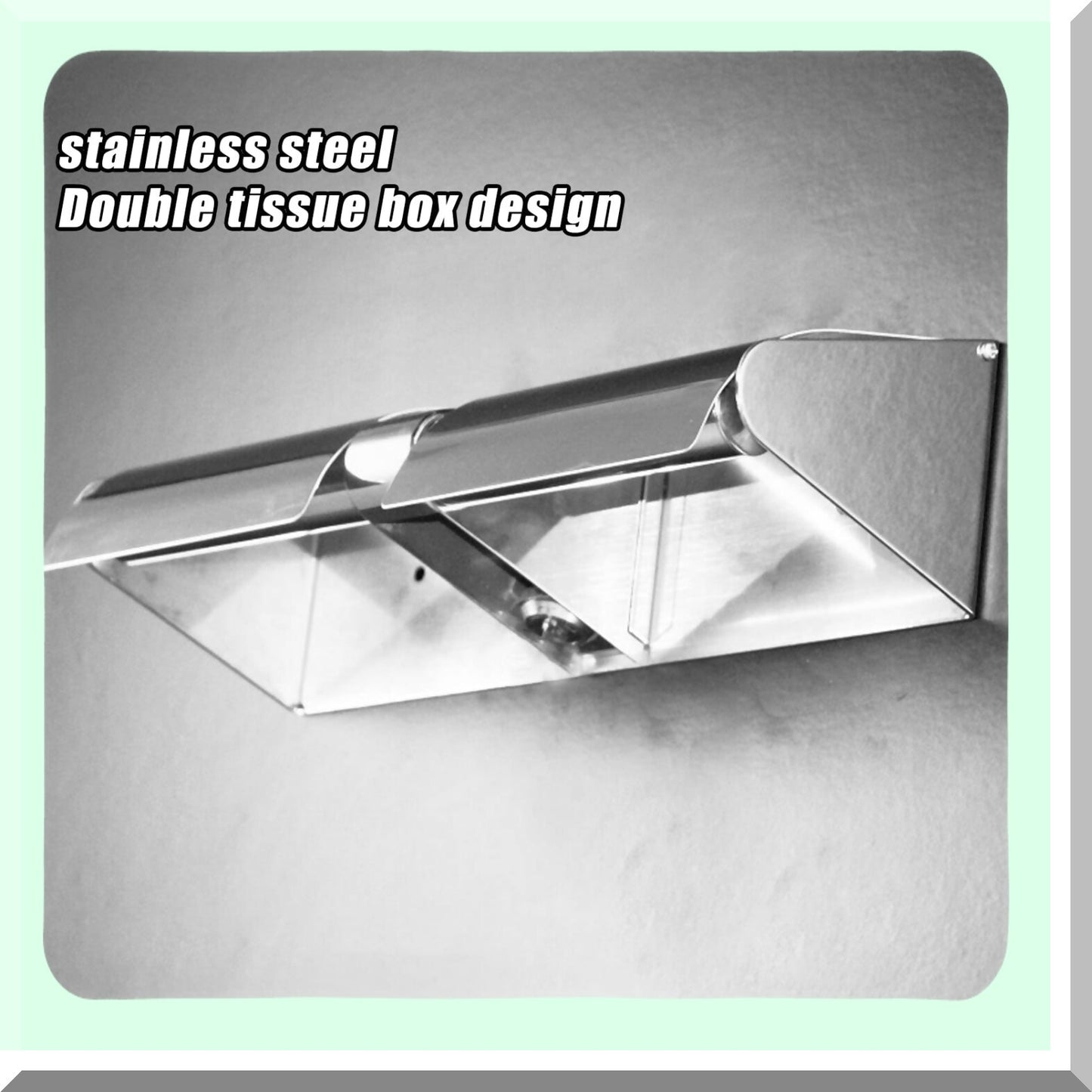 Double Stainless Steel Tet Paper Holder Wall Mount