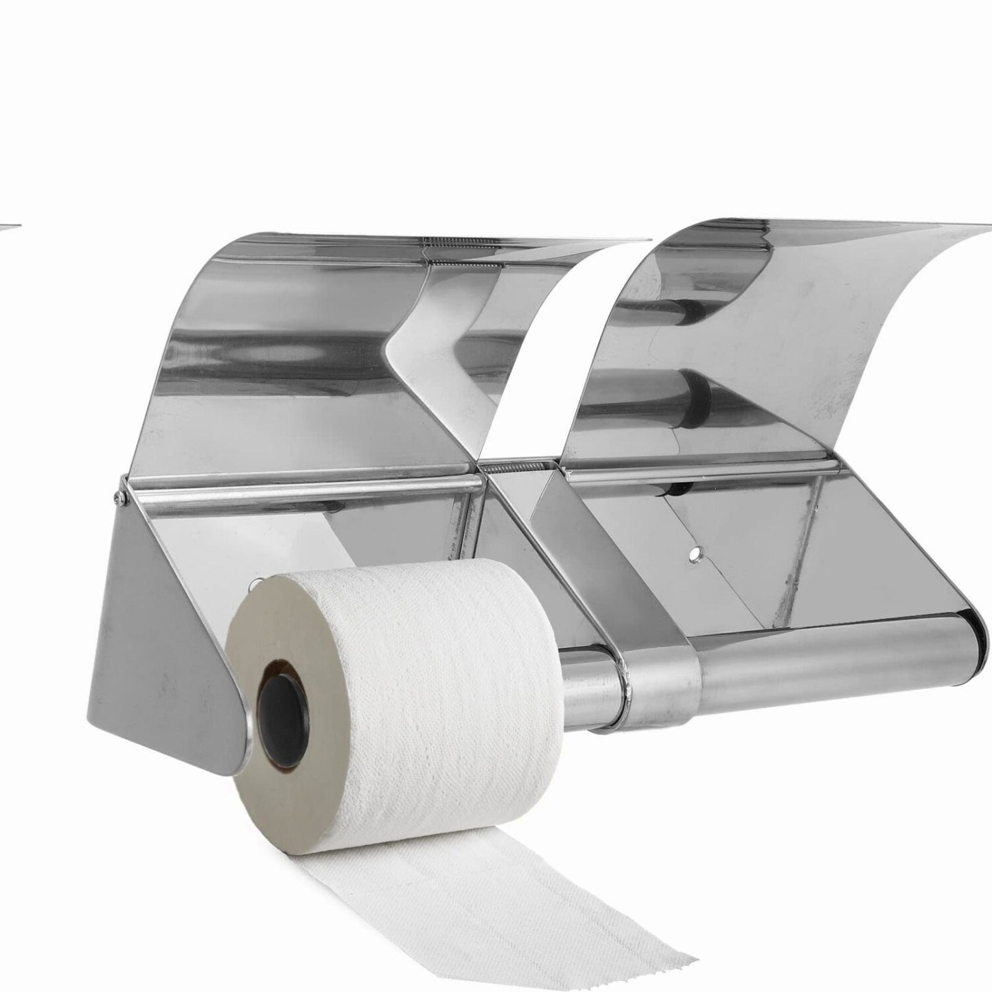 Double Stainless Steel Tet Paper Holder Wall Mount