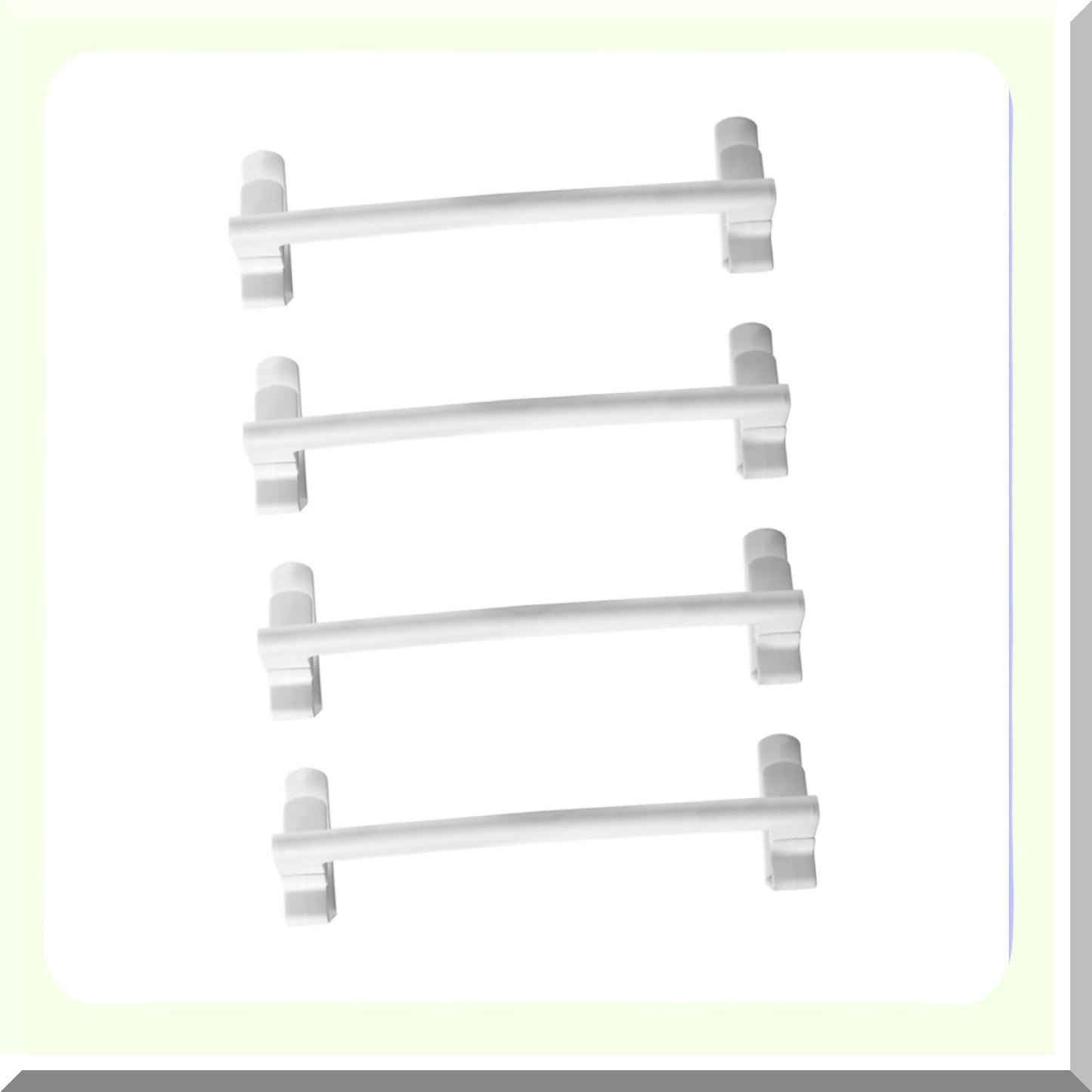 4pcs White Over Door Towel Hooks Wall Mounted Storage Rack