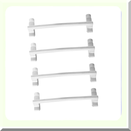 4pcs White Over Door Towel Hooks Wall Mounted Storage Rack