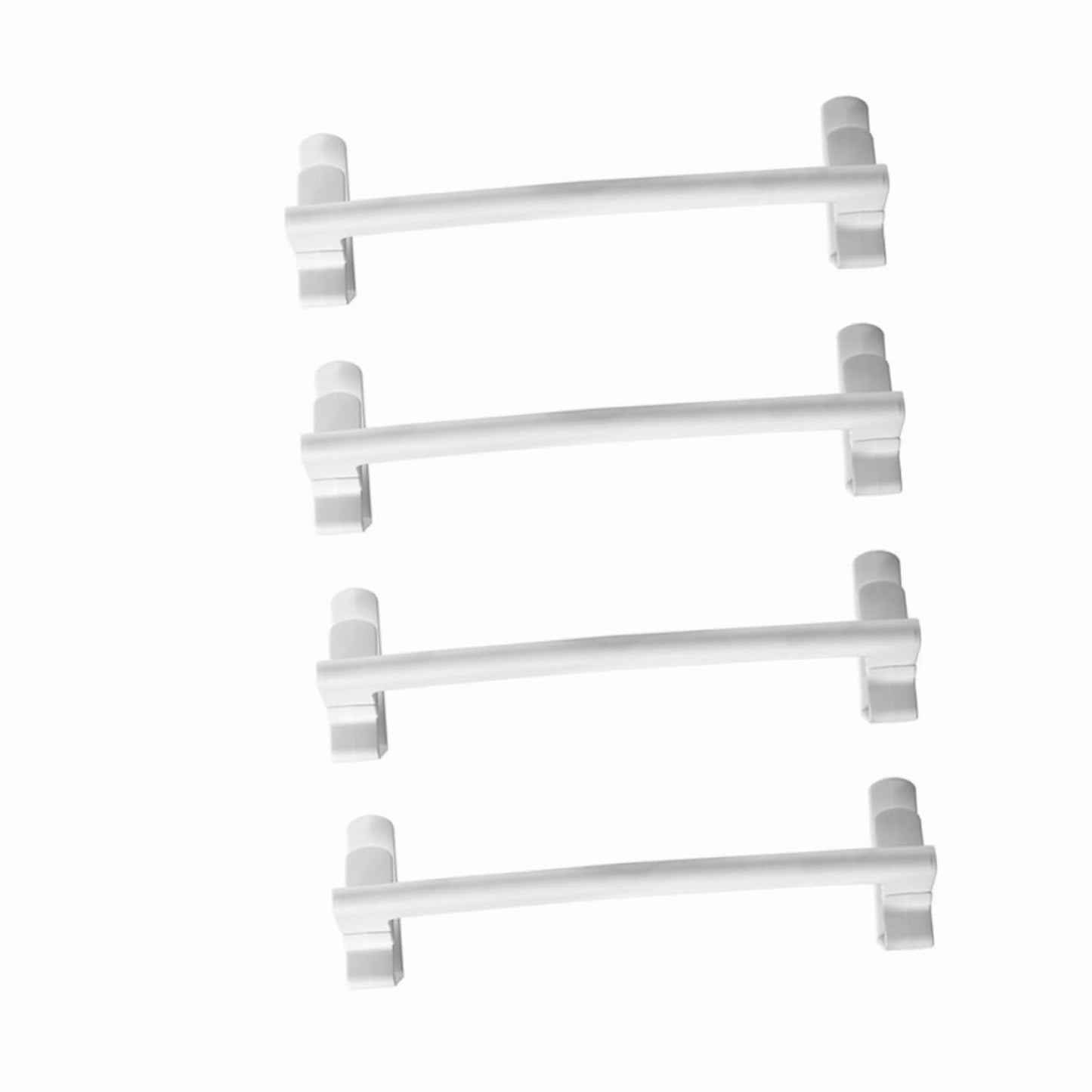 4pcs White Over Door Towel Hooks Wall Mounted Storage Rack