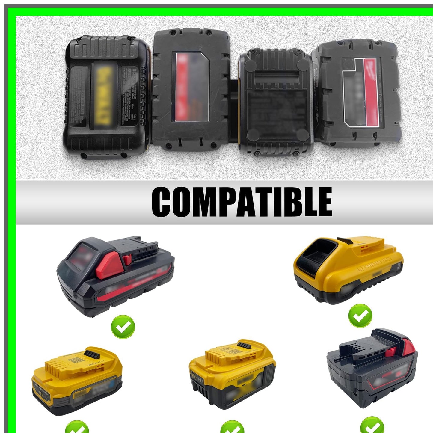 Heavy-Duty Wall Mount Battery Holder for Milwaukee 18V/20V Tools