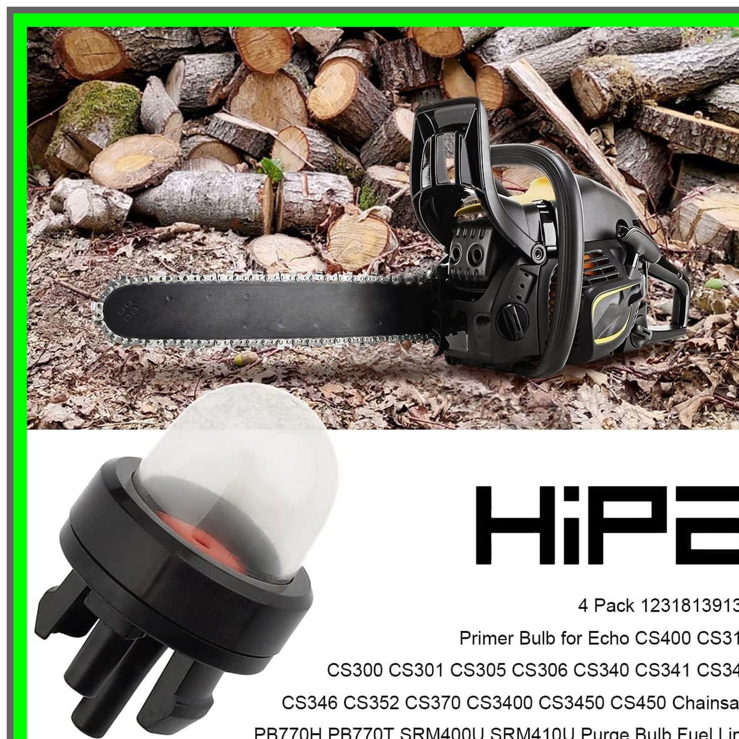 Efficient 4 Pack Primer Bulbs for Chainsaws and Trimmers with Fuel Line