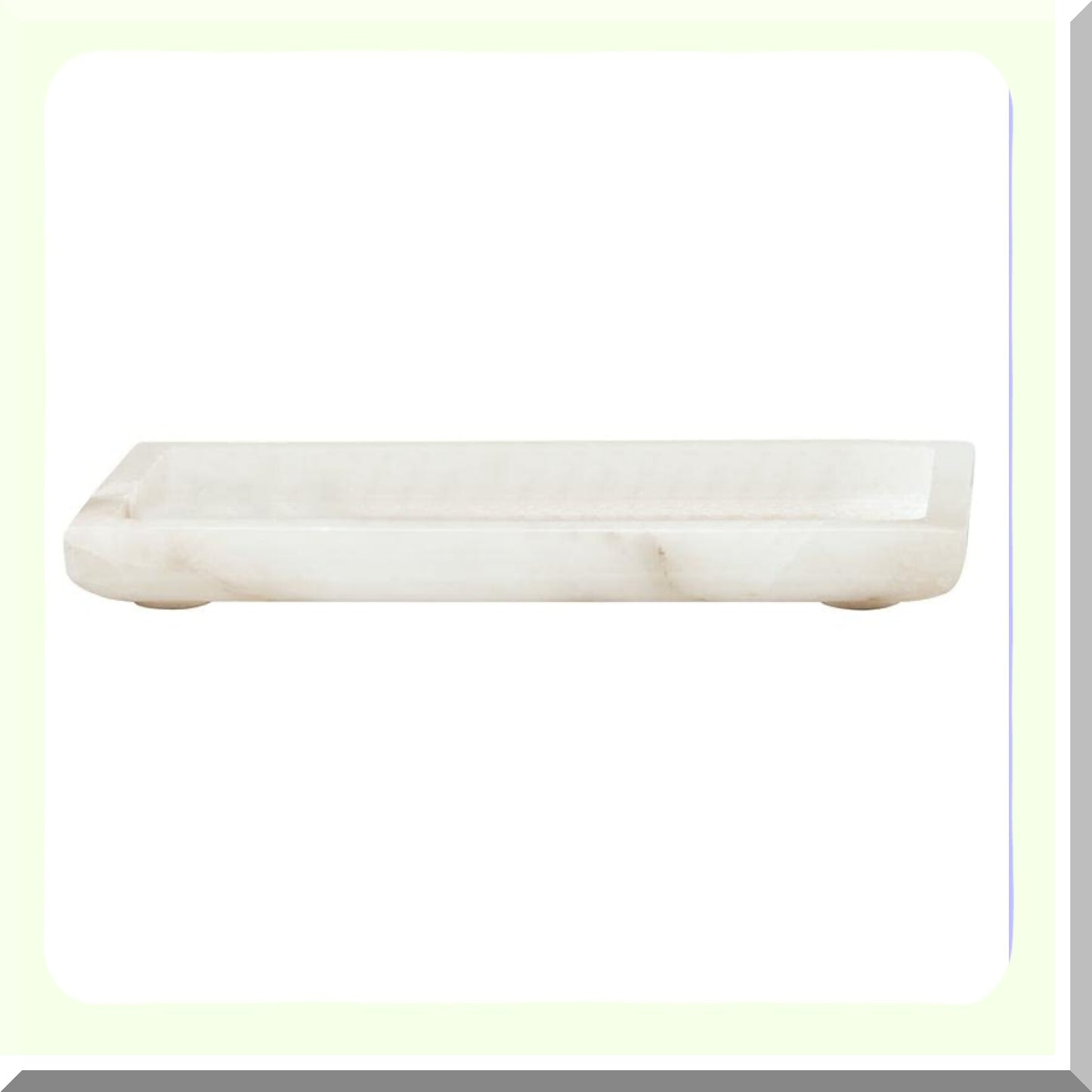 Alabaster Bathroom Tray Medium White