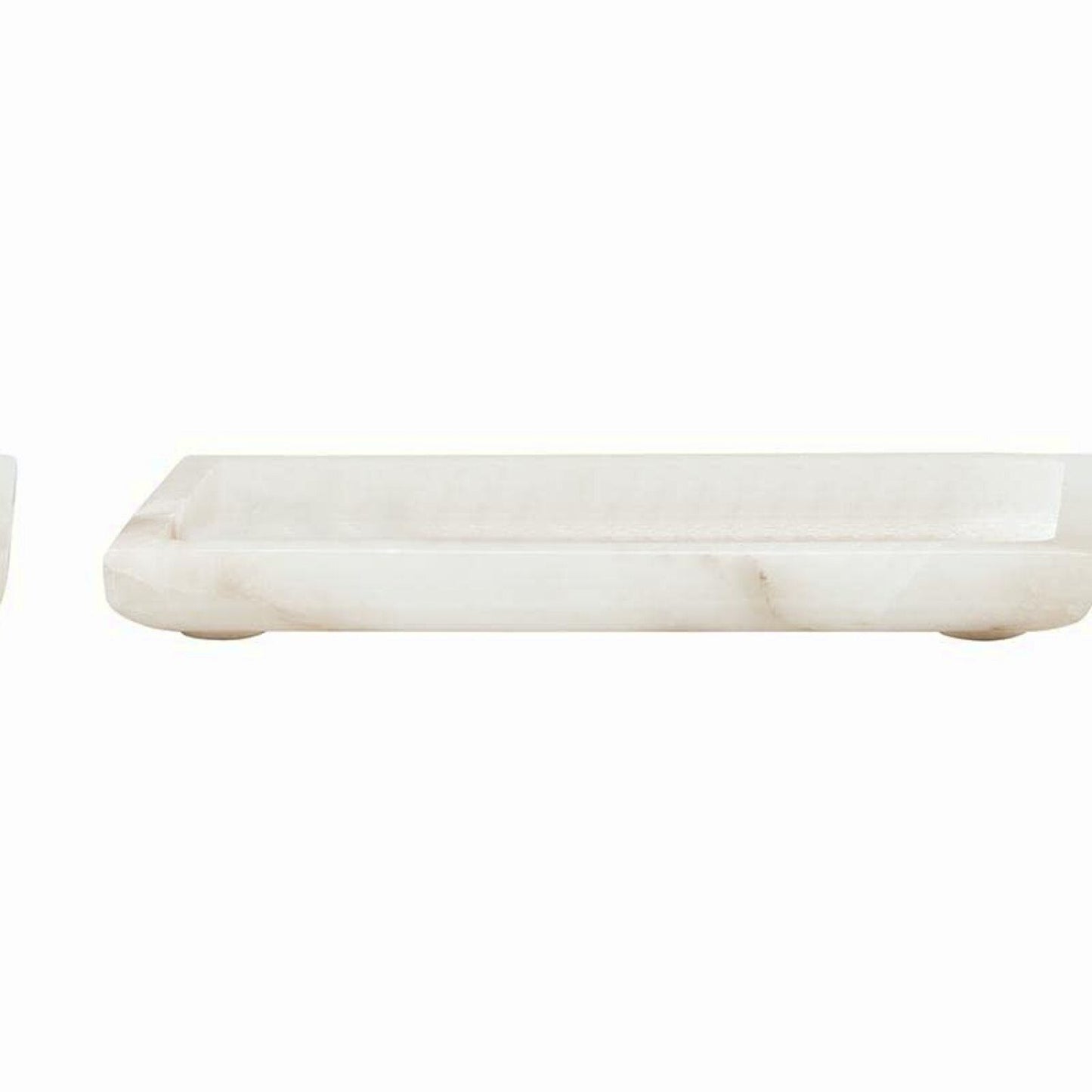 Alabaster Bathroom Tray Medium White