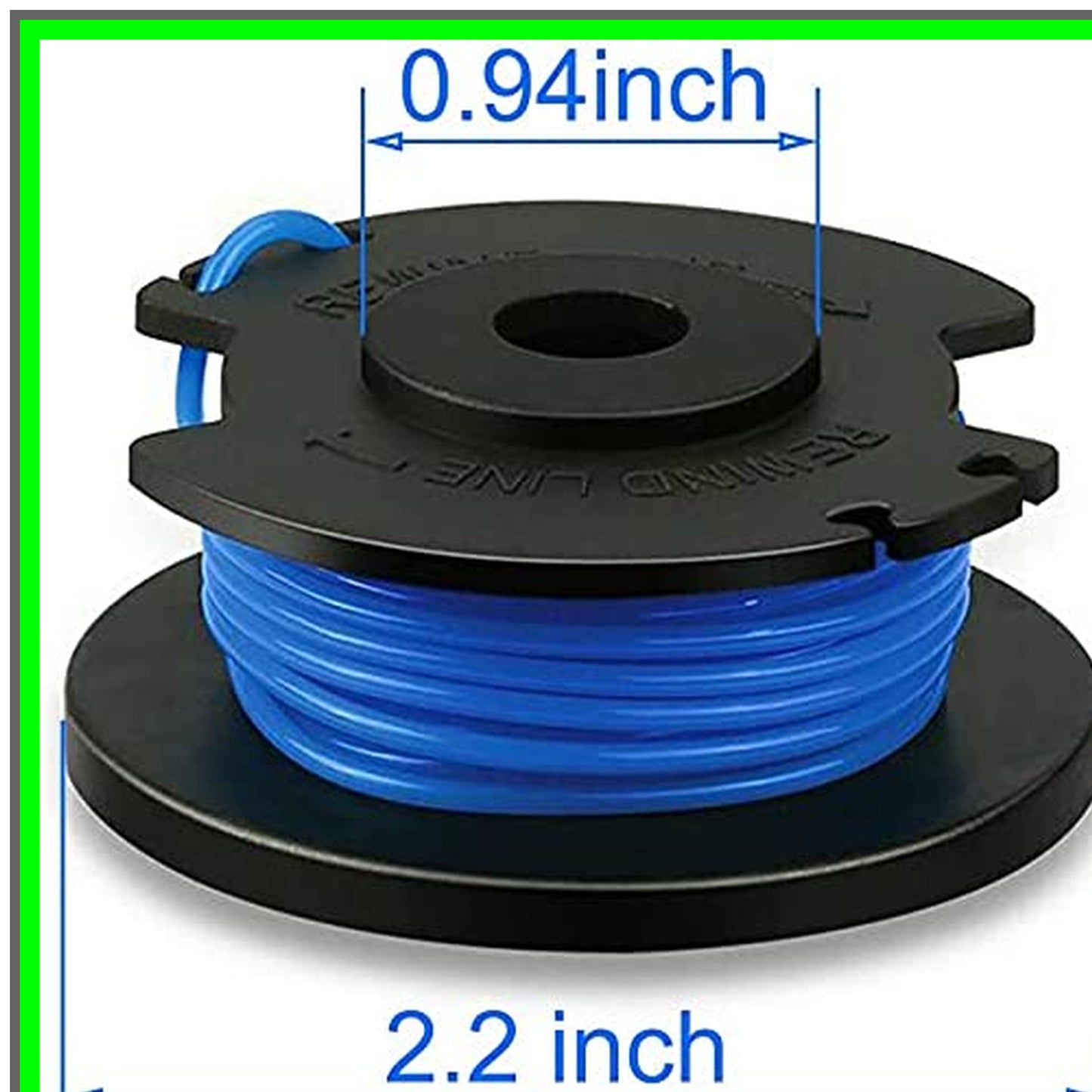 Efficient Replacement Trimmer Spool with 11ft 0.065" Line for Ryobi Tools