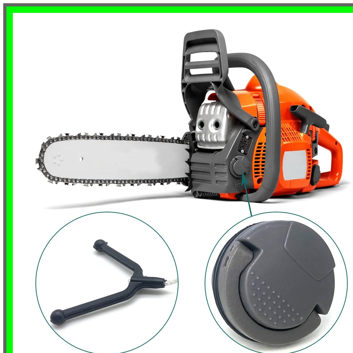 Husqvarna Chainsaw Oil Tank Cap Assembly for 435 II, 440 E II, 445 E II, 550 XP