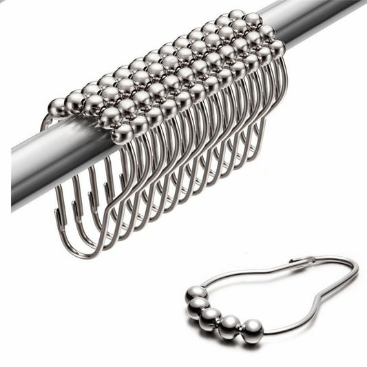 Stainless Steel Shower Curtain Rings Set of 12