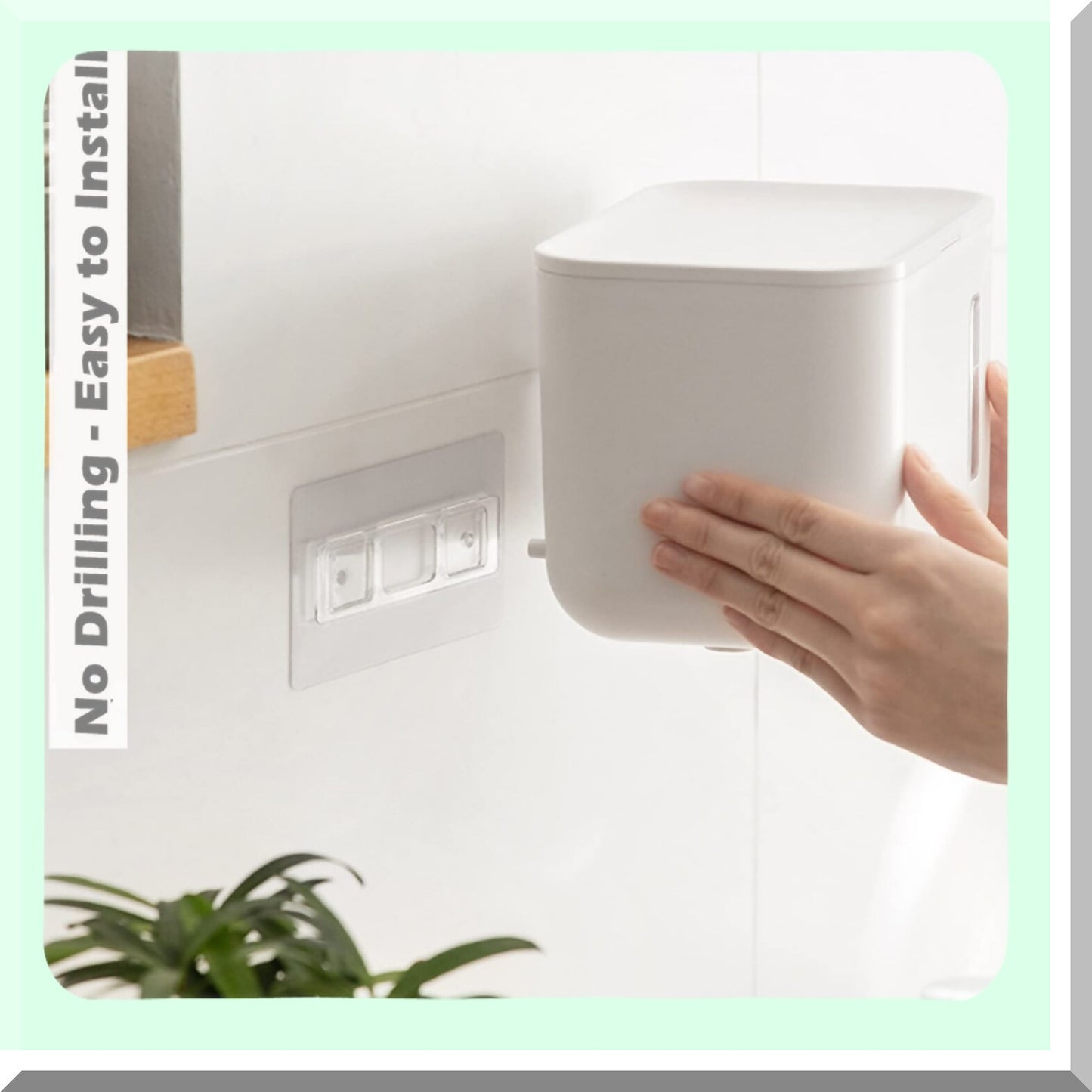 Wall Mounted White Tet Paper Holder with Shelf