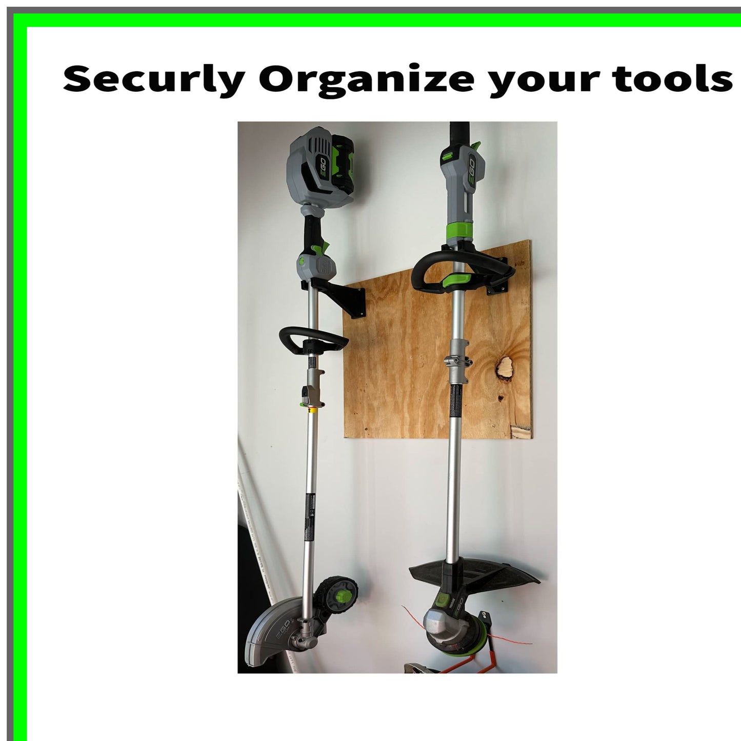 EGO 56V Trimmer and Edger Wall Mount Storage Solution