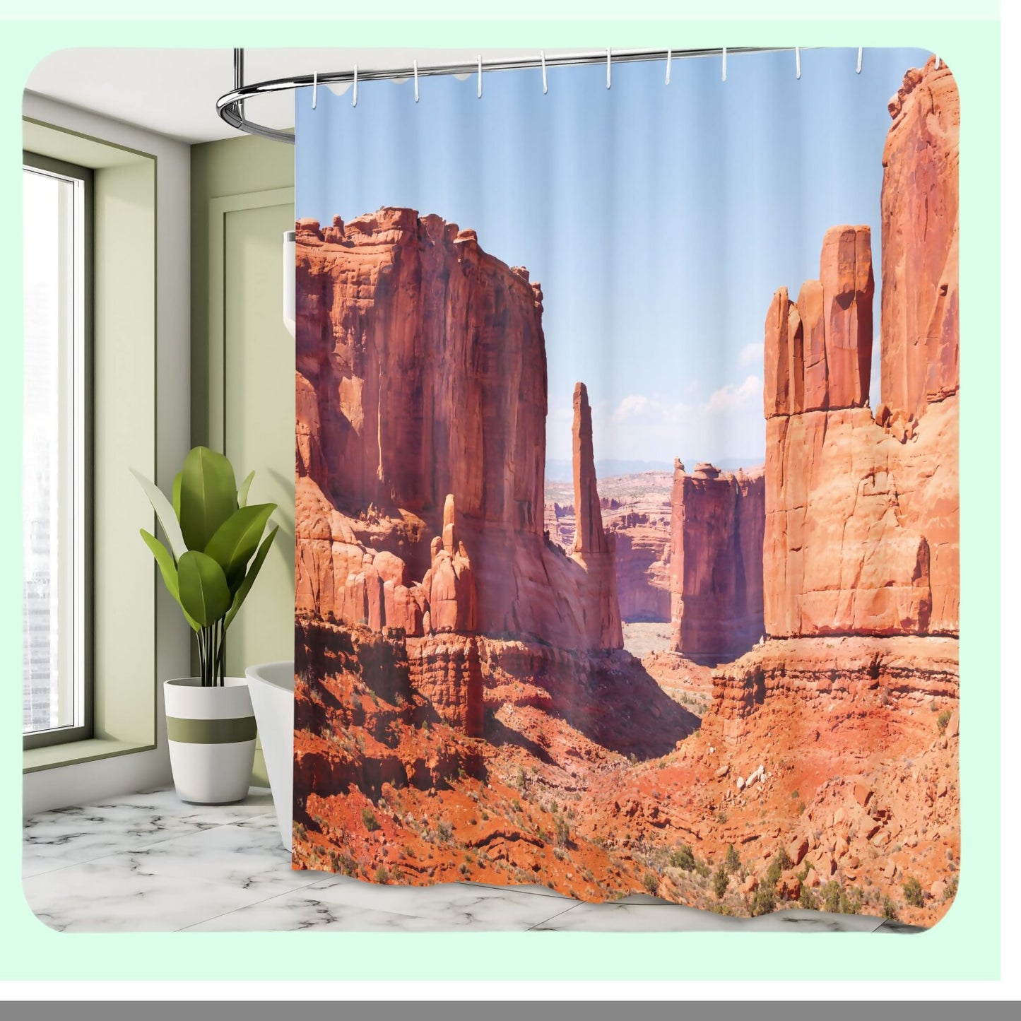 National Parks Shower Curtain 69x70 Arizona Desert Redrocks