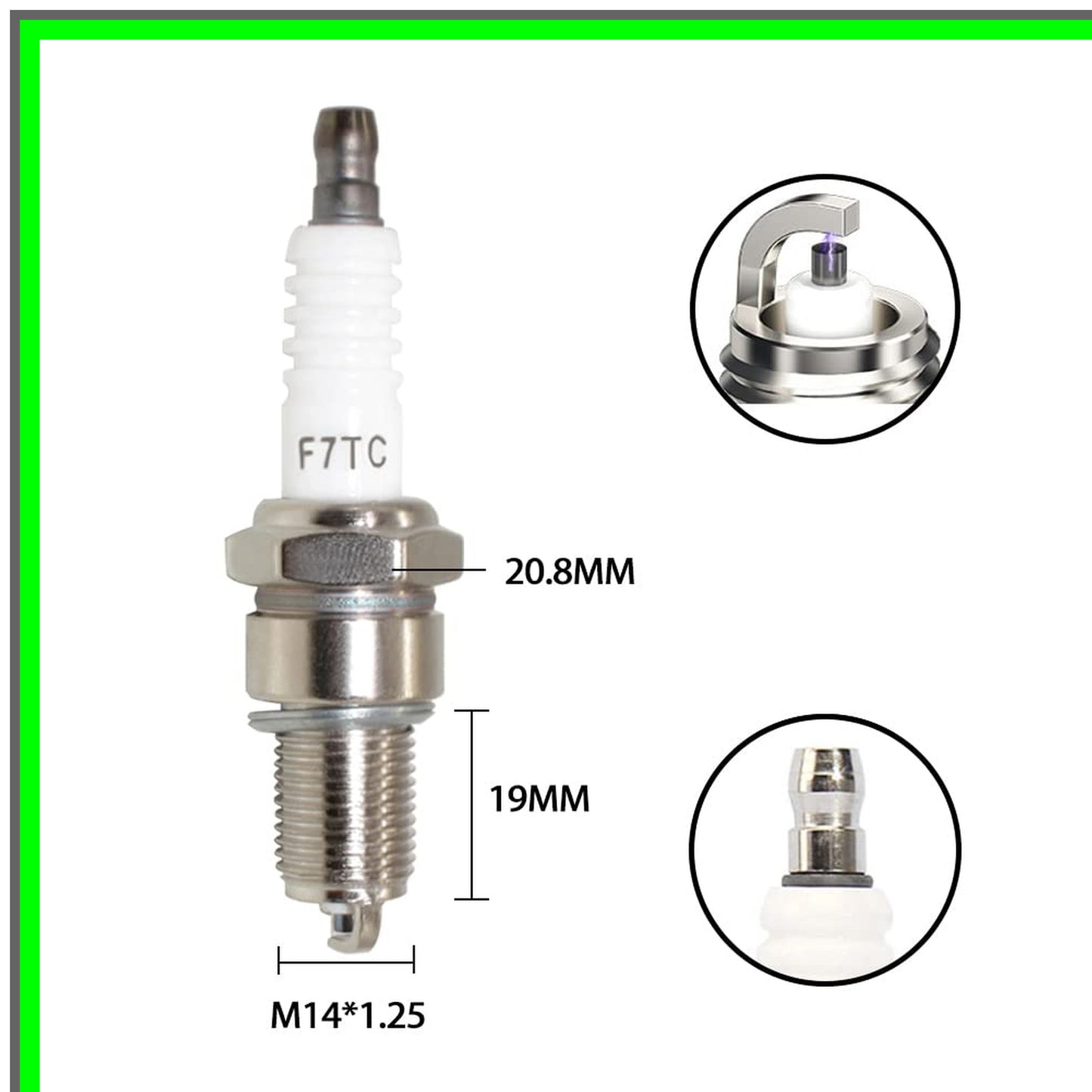 High-Performance Spark Plug Set for 4-Stroke Engines and Equipment