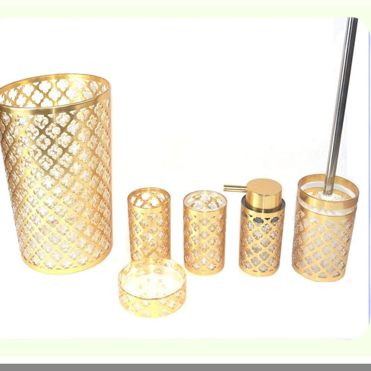 Bathroom Accessory Set Geneva Gold